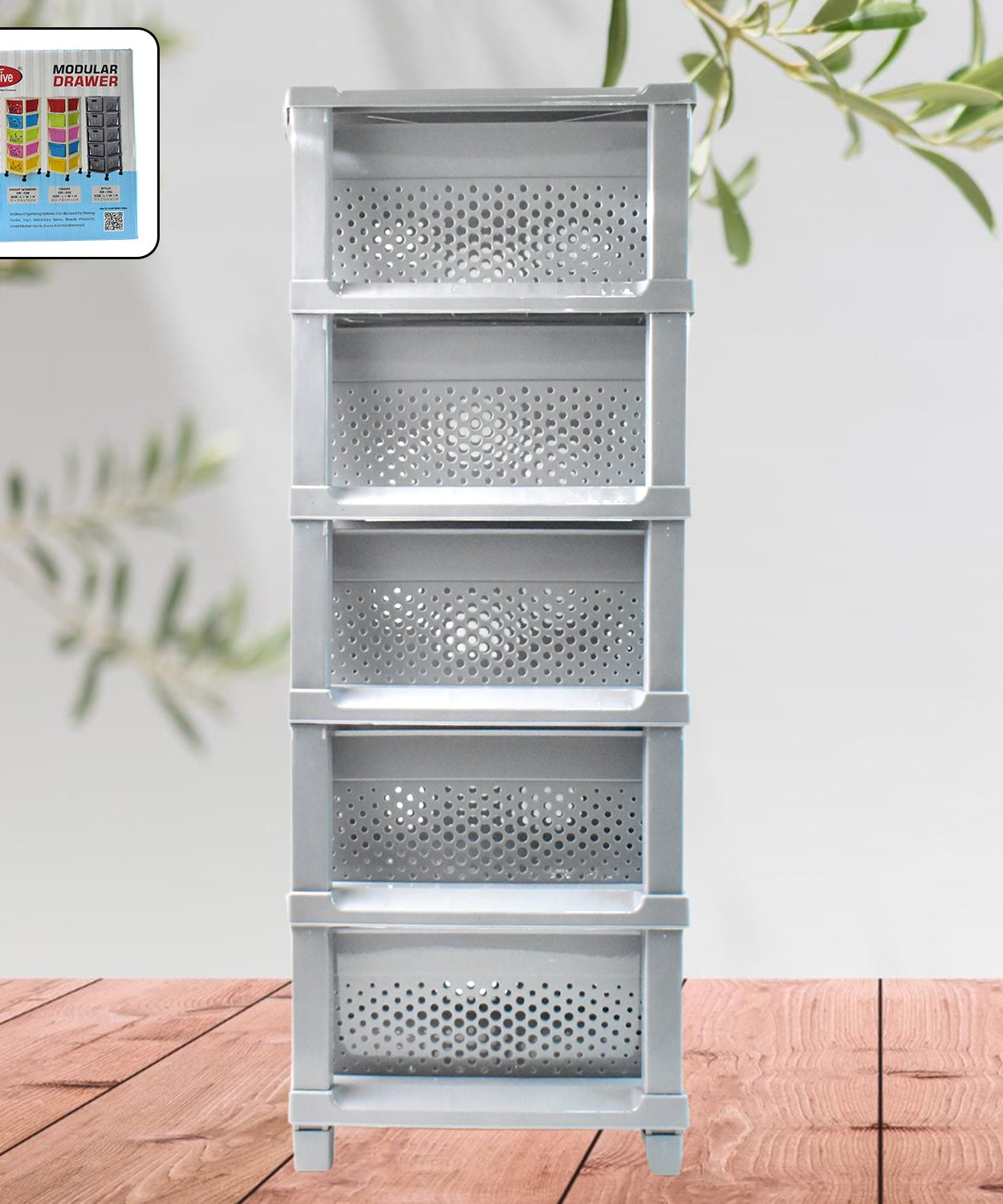 Multi-Purpose Anti-Slip 5 Layer Modular Drawer Storage System