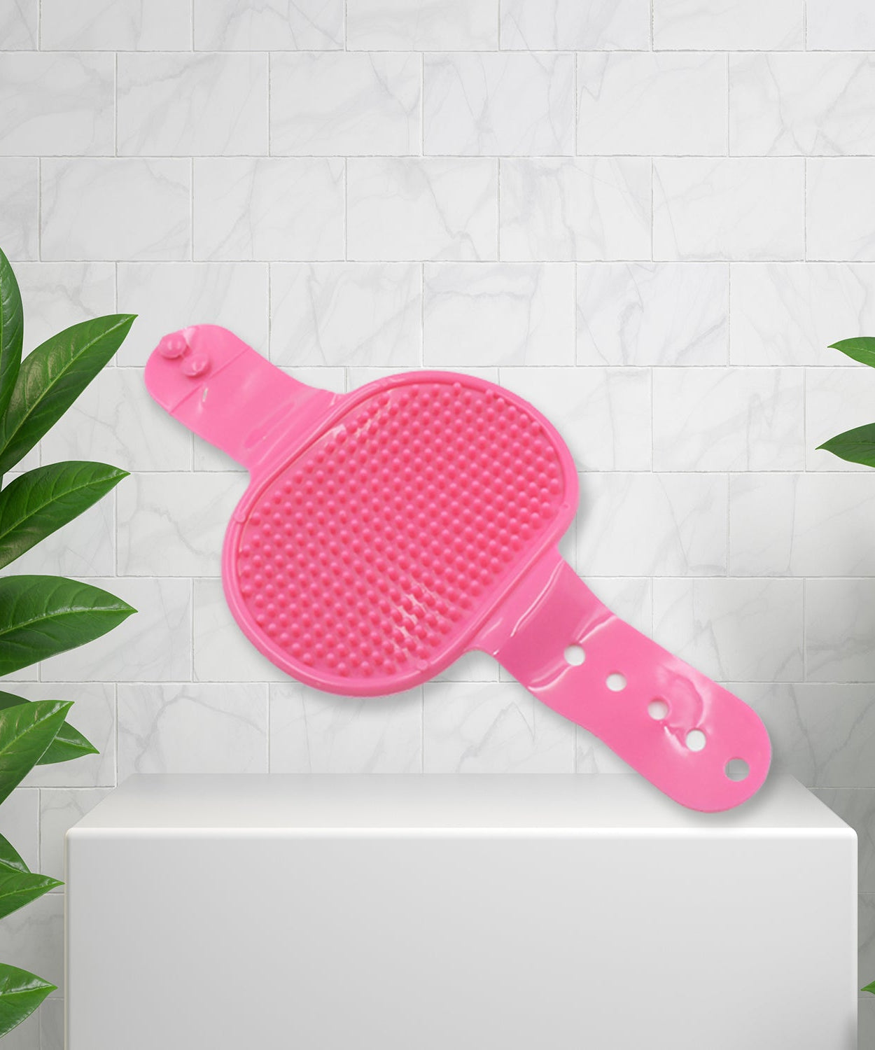 Pet grooming brush for dogs, soothing massage with rubber comb