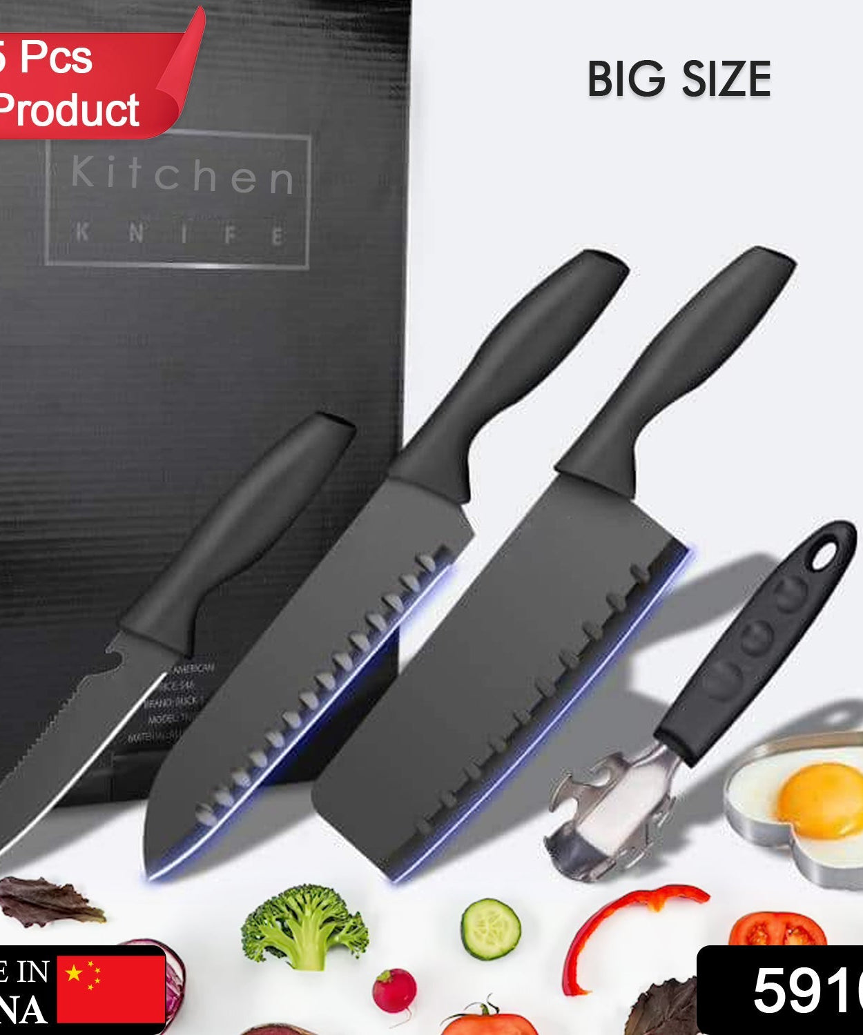 Forged chef cutlery set, 5-piece knives