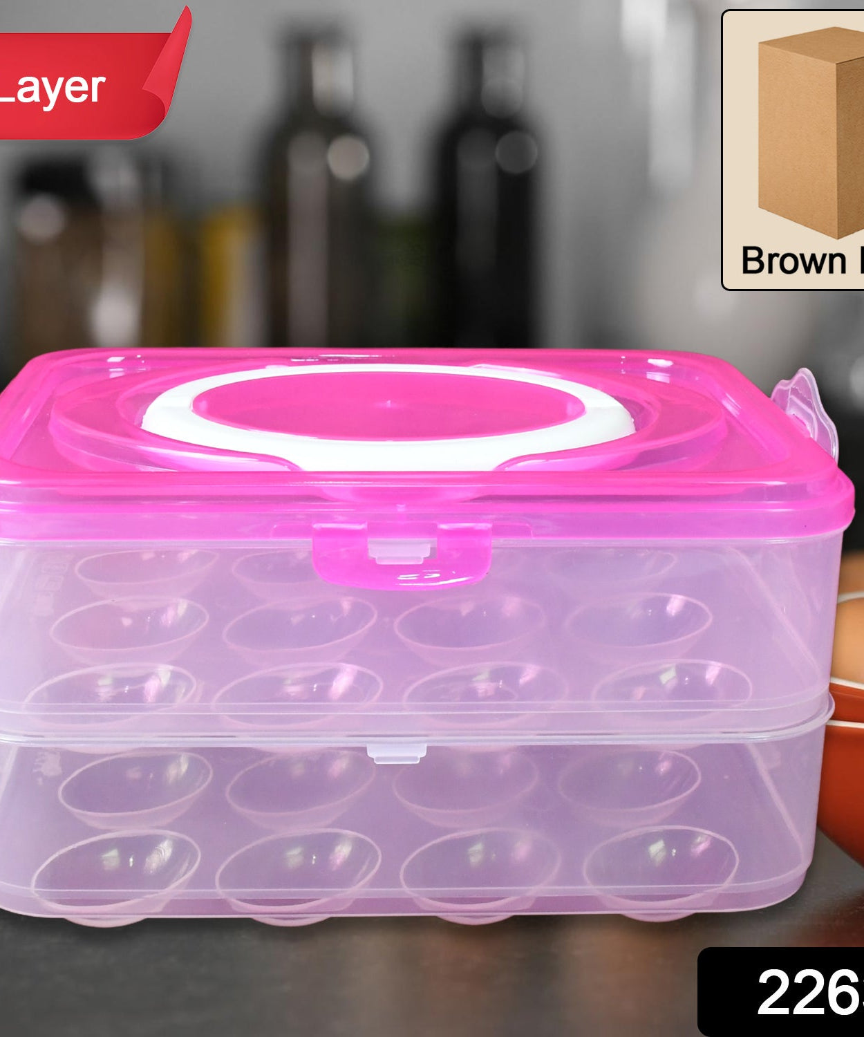 Double Layer 24 Grid Egg Storage Box for Egg Storage Container