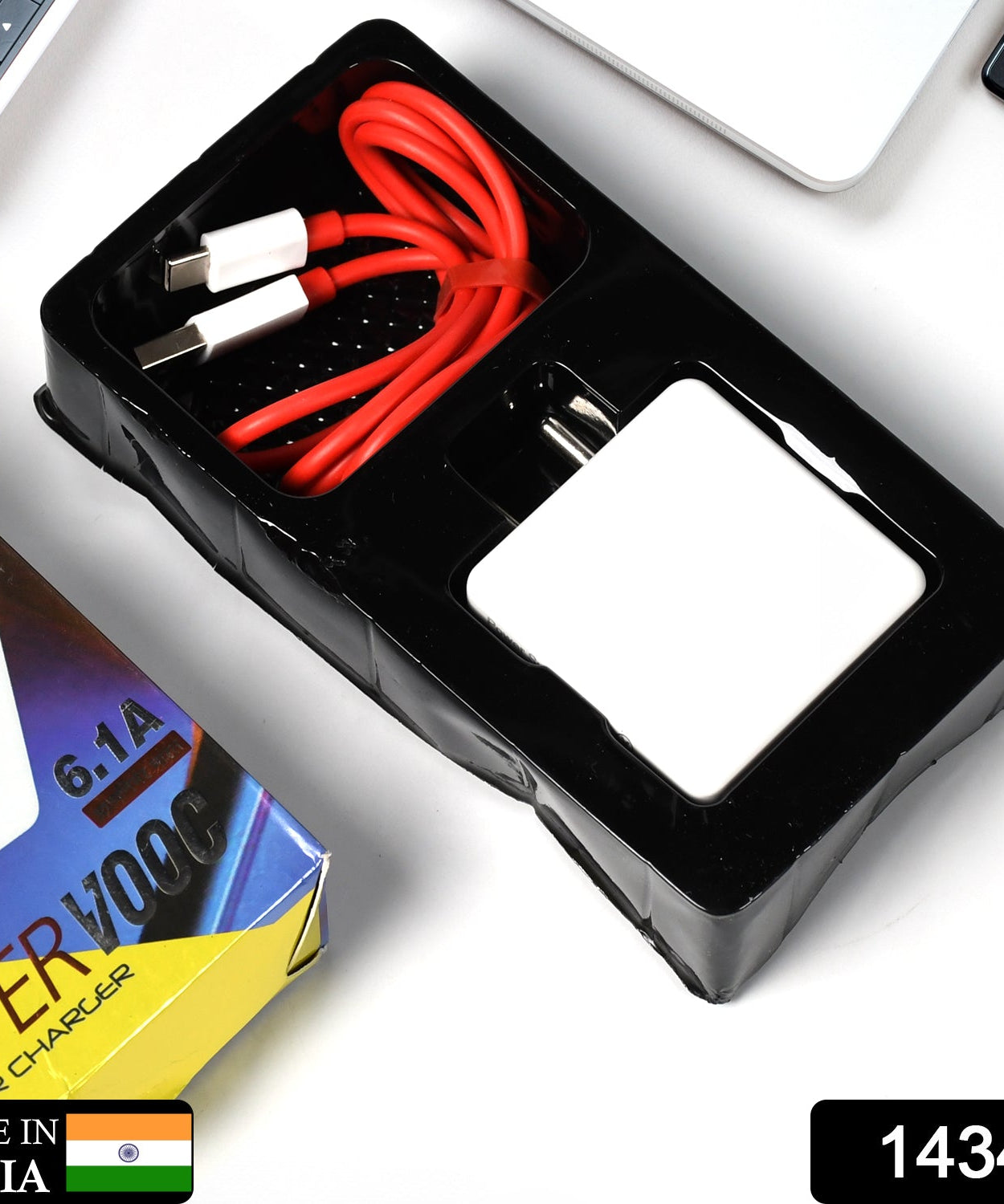 Fast charger with cable for smartphones
