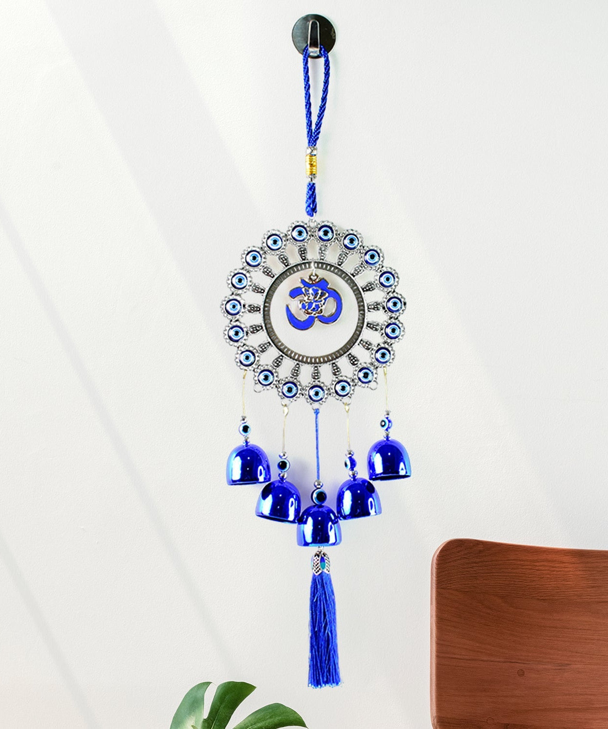 Evil Eye & OM Symbol Wall Hanging Wind Chime