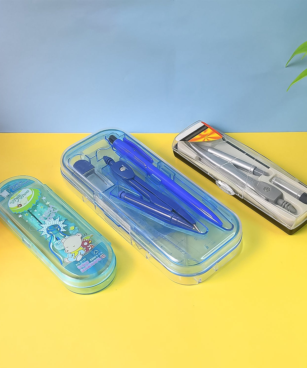 Geometry Compass Box Set for Students (1 Set Mix Design )