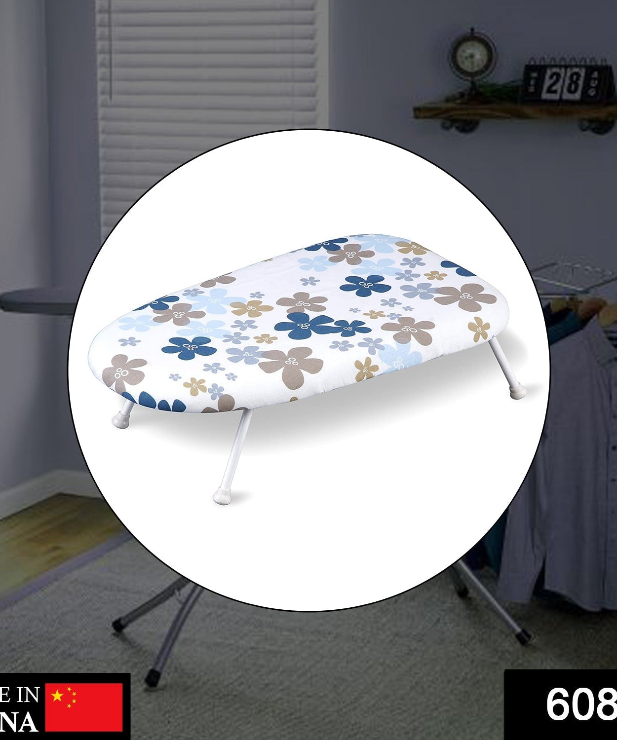 Compact ironing pad for convenient use at home or professional ironing shops.