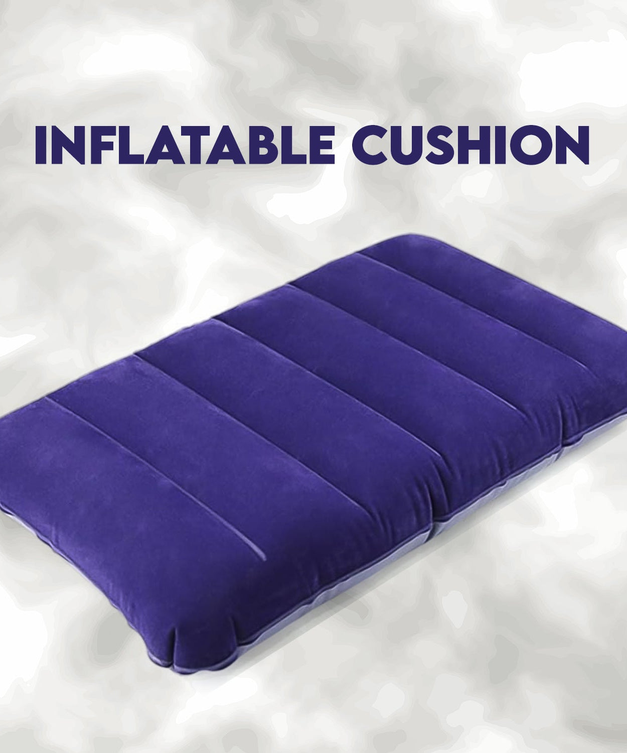 Velvet Air Inflatable Travel Pillow (Blue)