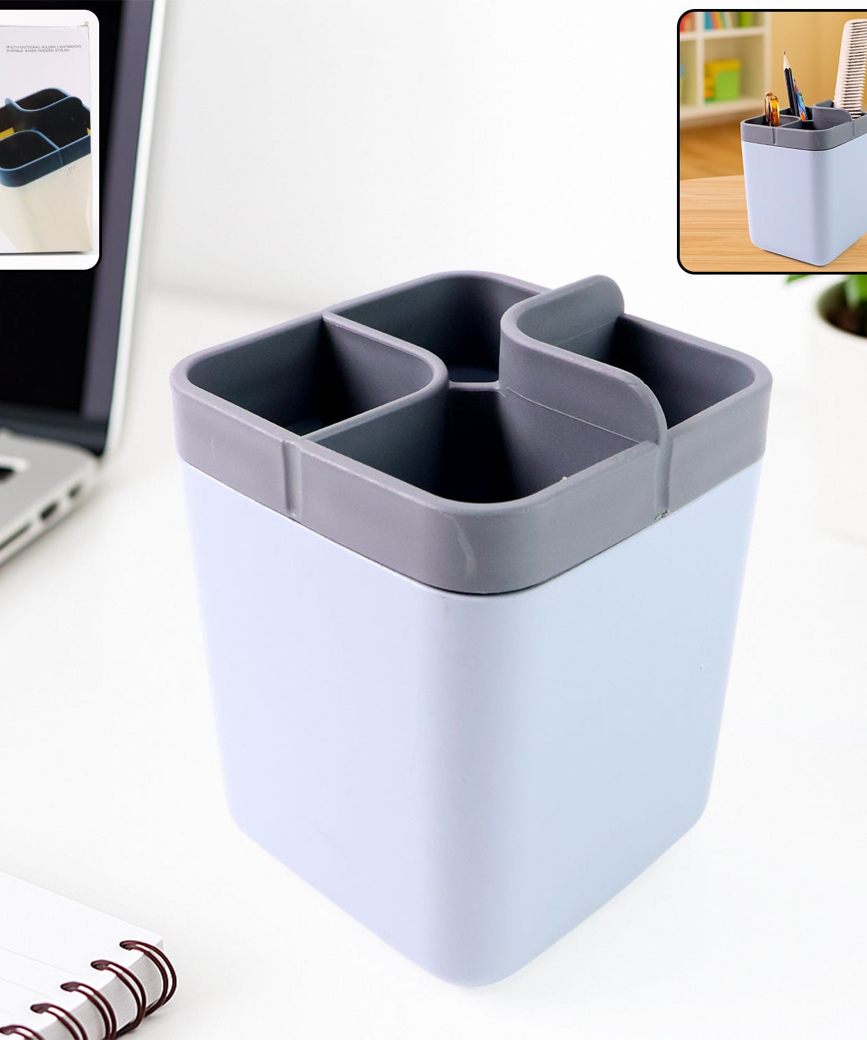 Multi-Compartment Desk Organizer Utility Holder