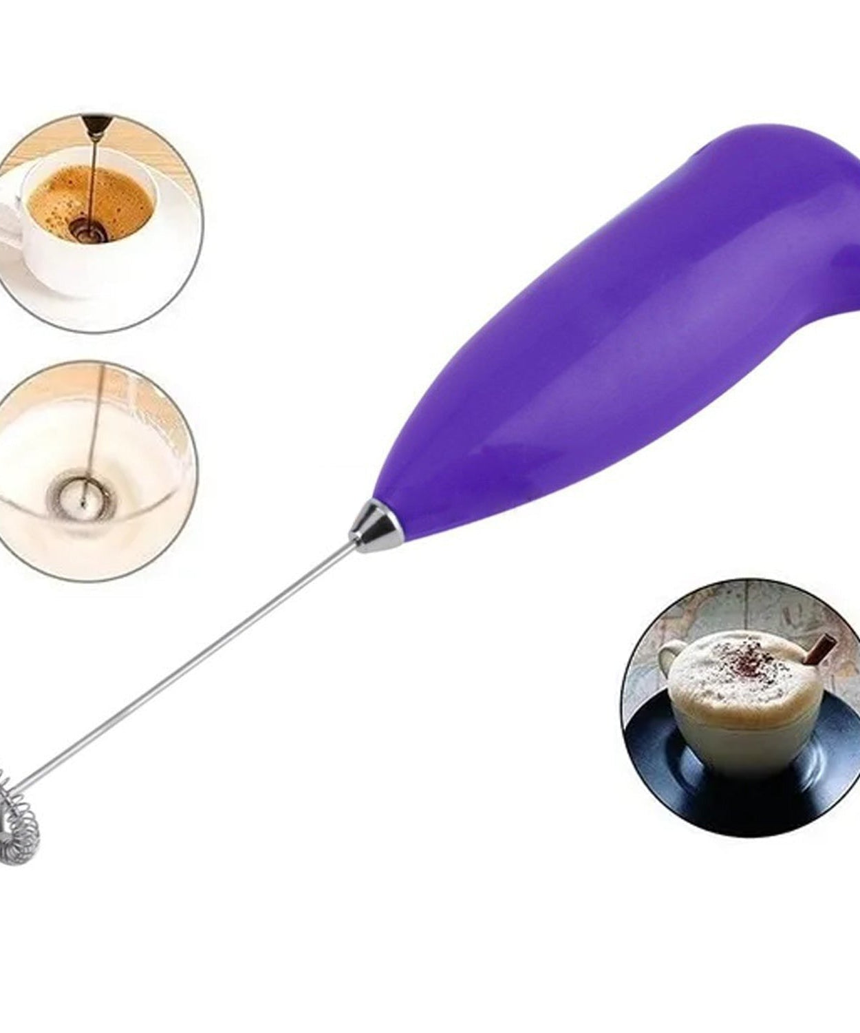 Hand blender in use for food preparation.