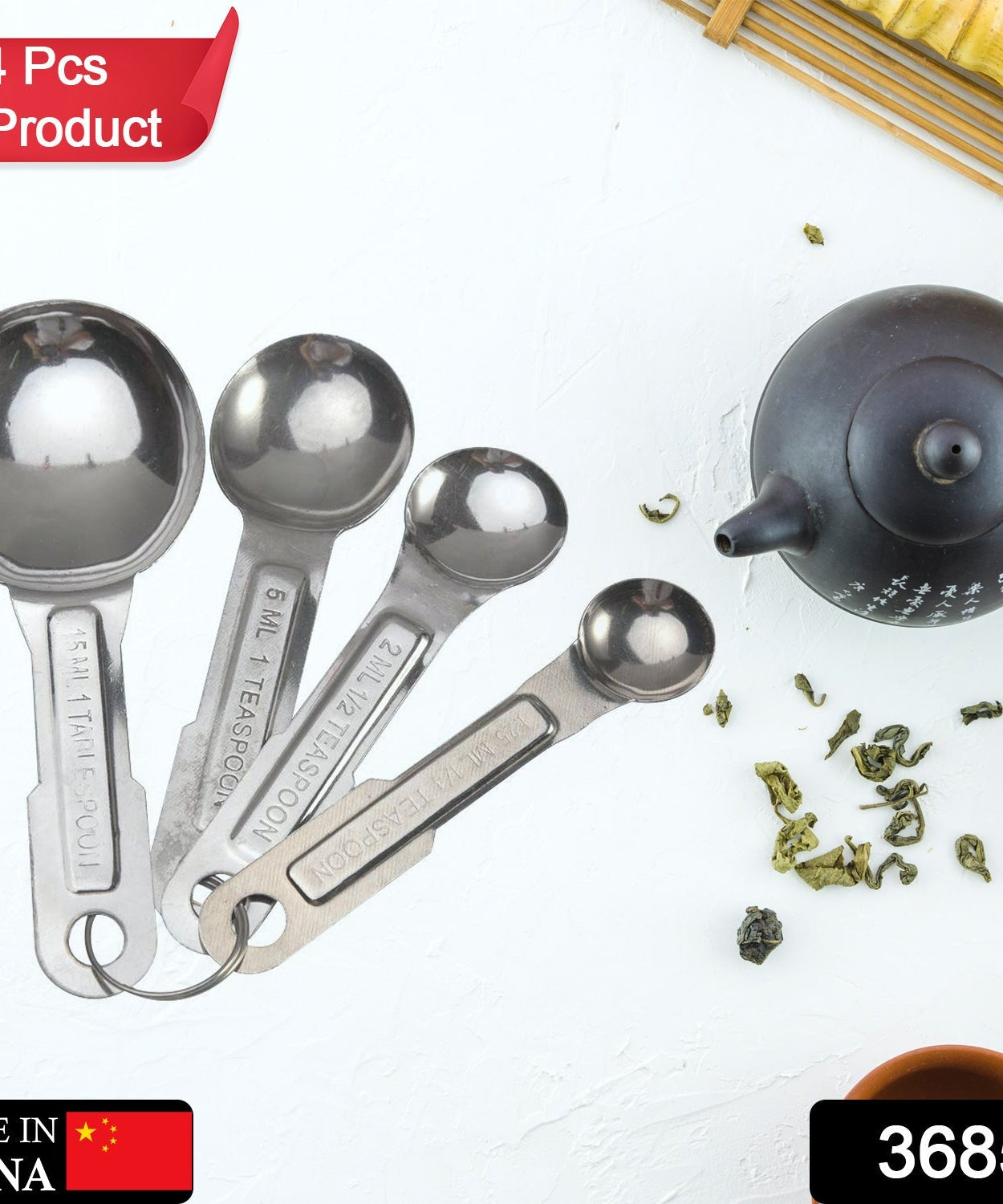 Durable stainless steel measuring spoons for baking