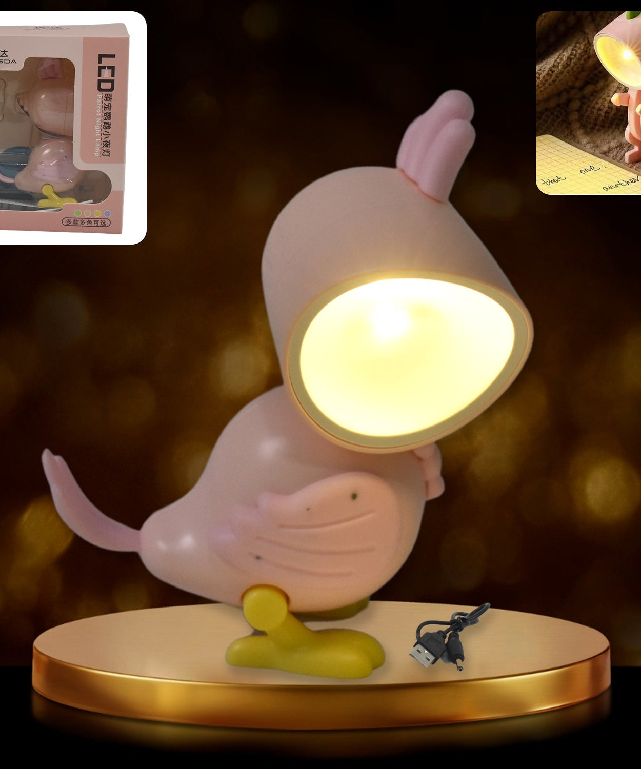 Vibrant Parrot Magnetic Table Lamp