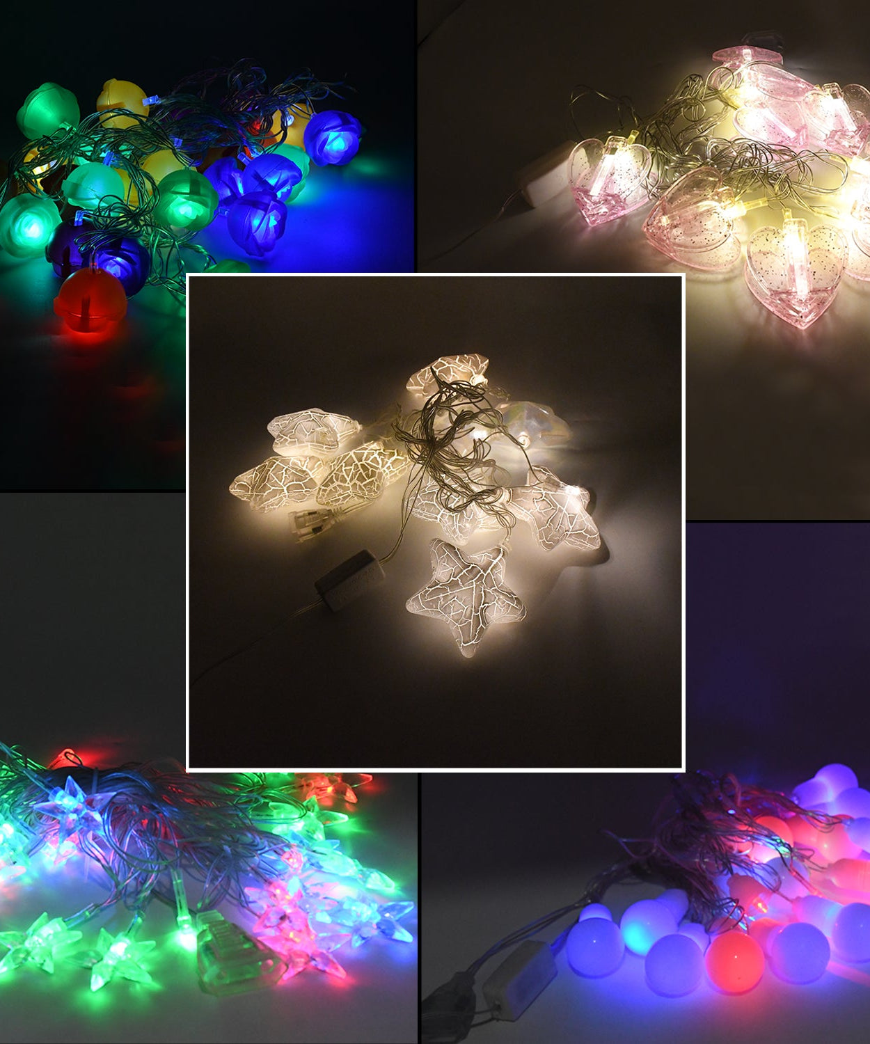 Home Decoration Diwali & Wedding LED String Light Indoor and Outdoor Light, Festival Decoration Led String Light, Multi-Color Light (1 Pc / Mix Design)