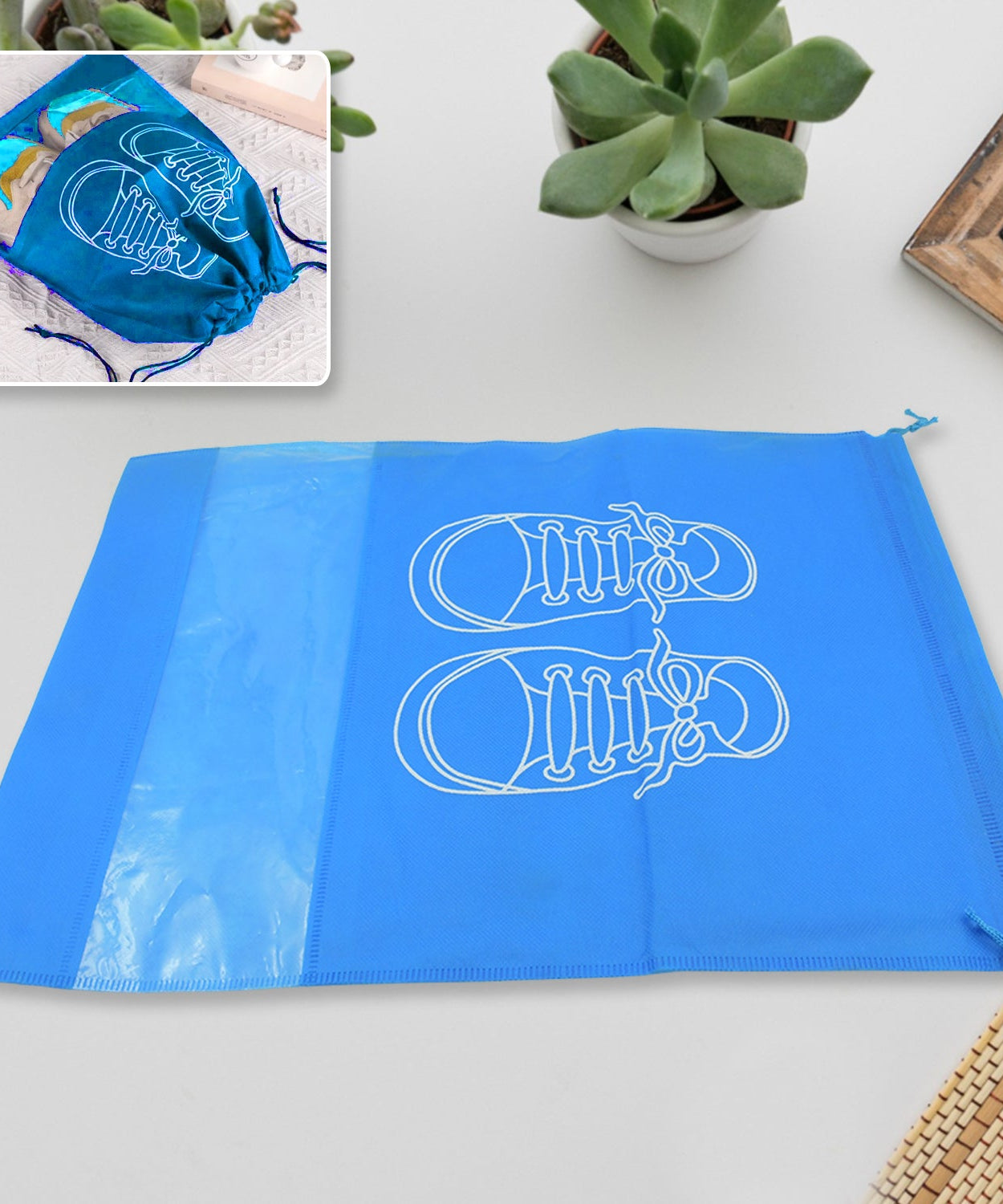 Beach Bag Shoes Storage Bag Closet Organizer Non-woven Travel Portable Bag Waterproof Pocket Clothing Classified Hanging Bag shoe bag luggage travel Portable Shoe Pouch Non Woven Transparent Window (1 Pc )