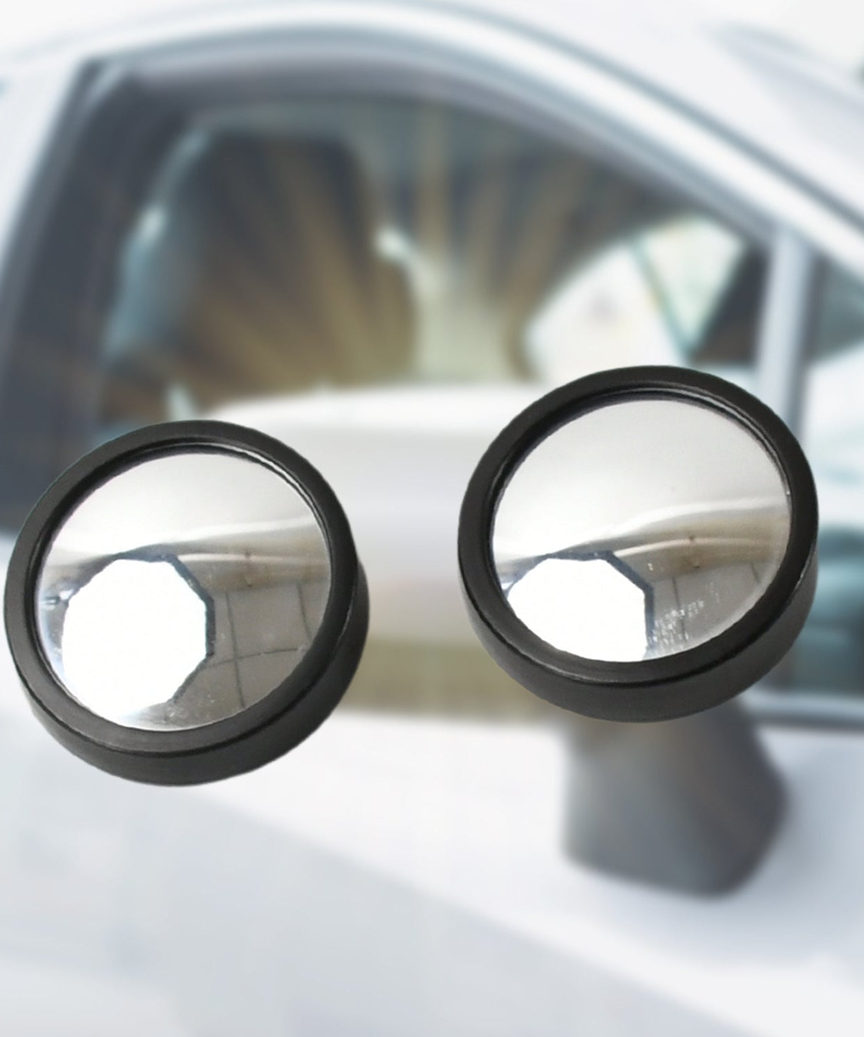 Car Blind Spot Mirror – HD Glass, Convex & Frameless (2 Pcs Set)