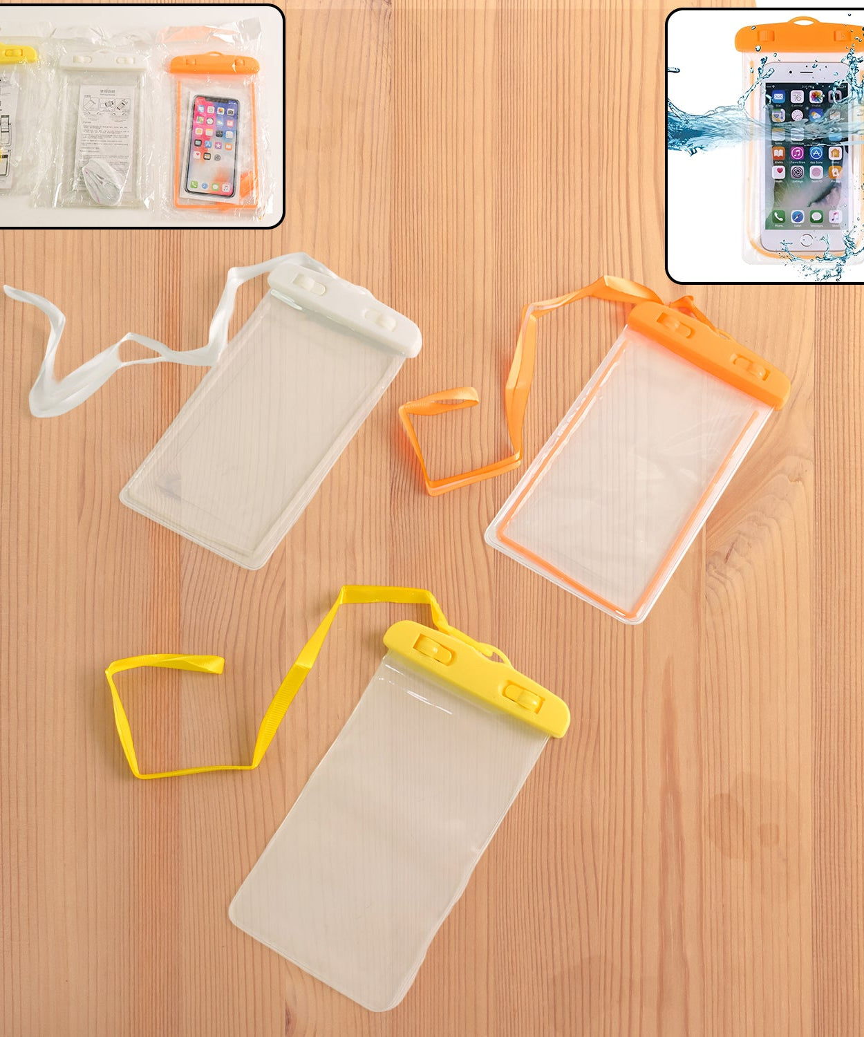 Mobile Waterproof Sealed Transparent Plastic Bag / Pouch Cover for All Mobile Phones