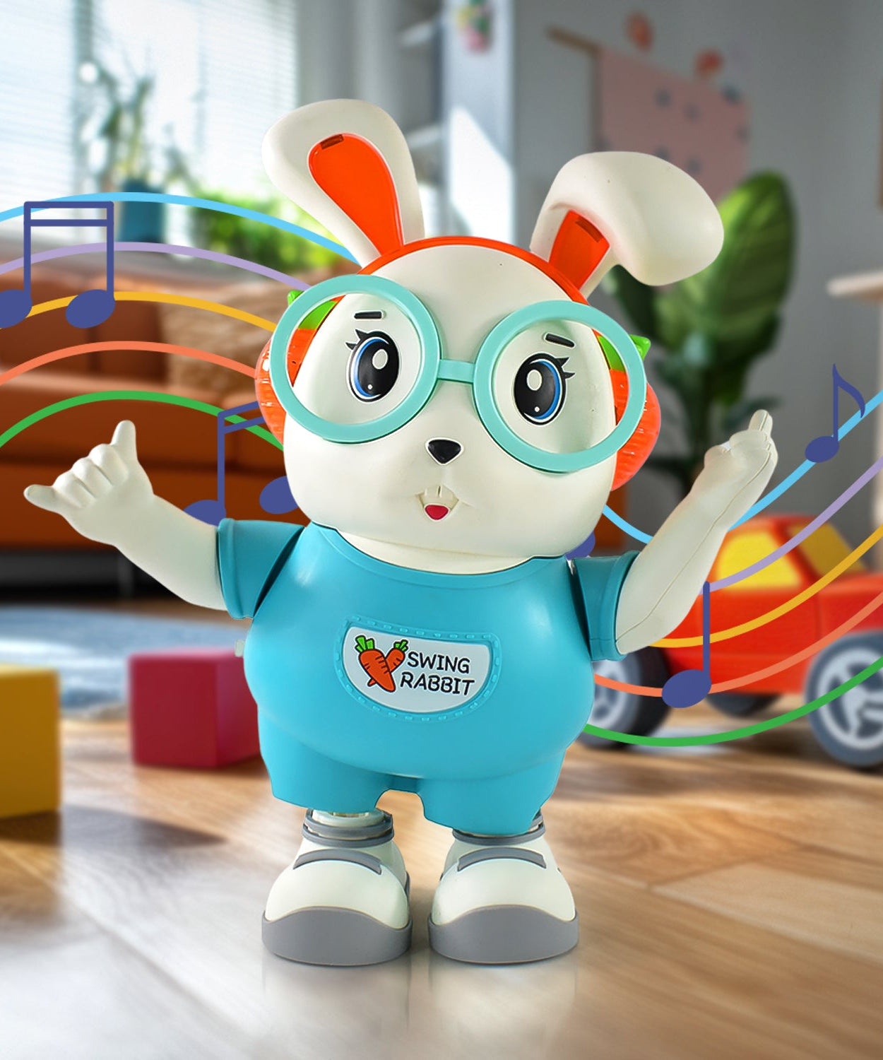 Electroplay Swing Rabbit Musical Dancing Toy – Interactive Bunny with Lights, Sounds (1 Pc / Battery Not Included)