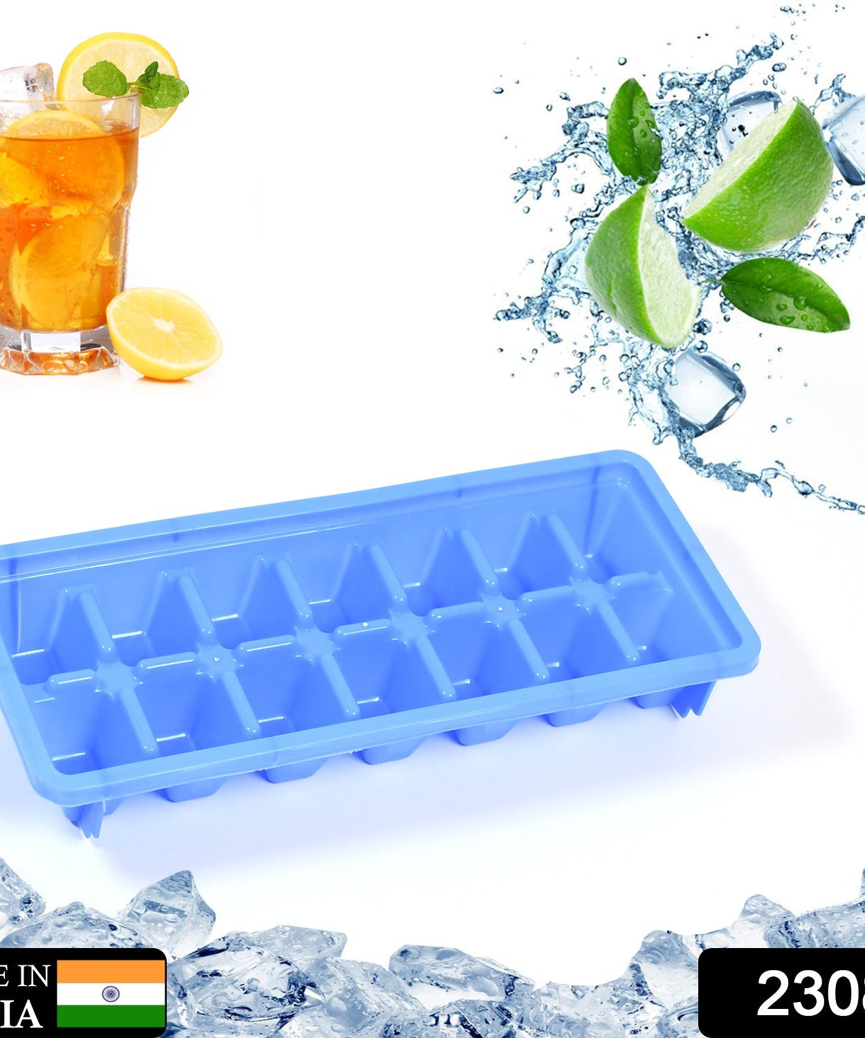 Ice cube trays with multiple moulds for easy ice making.