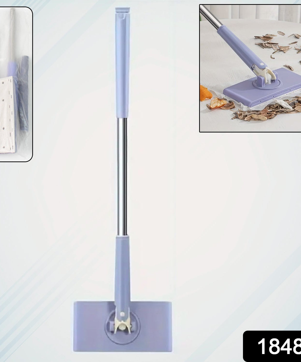 Automatic Cloth Changing Mini Mop with Push Pull Cloth Changing Handle (1 Pc)