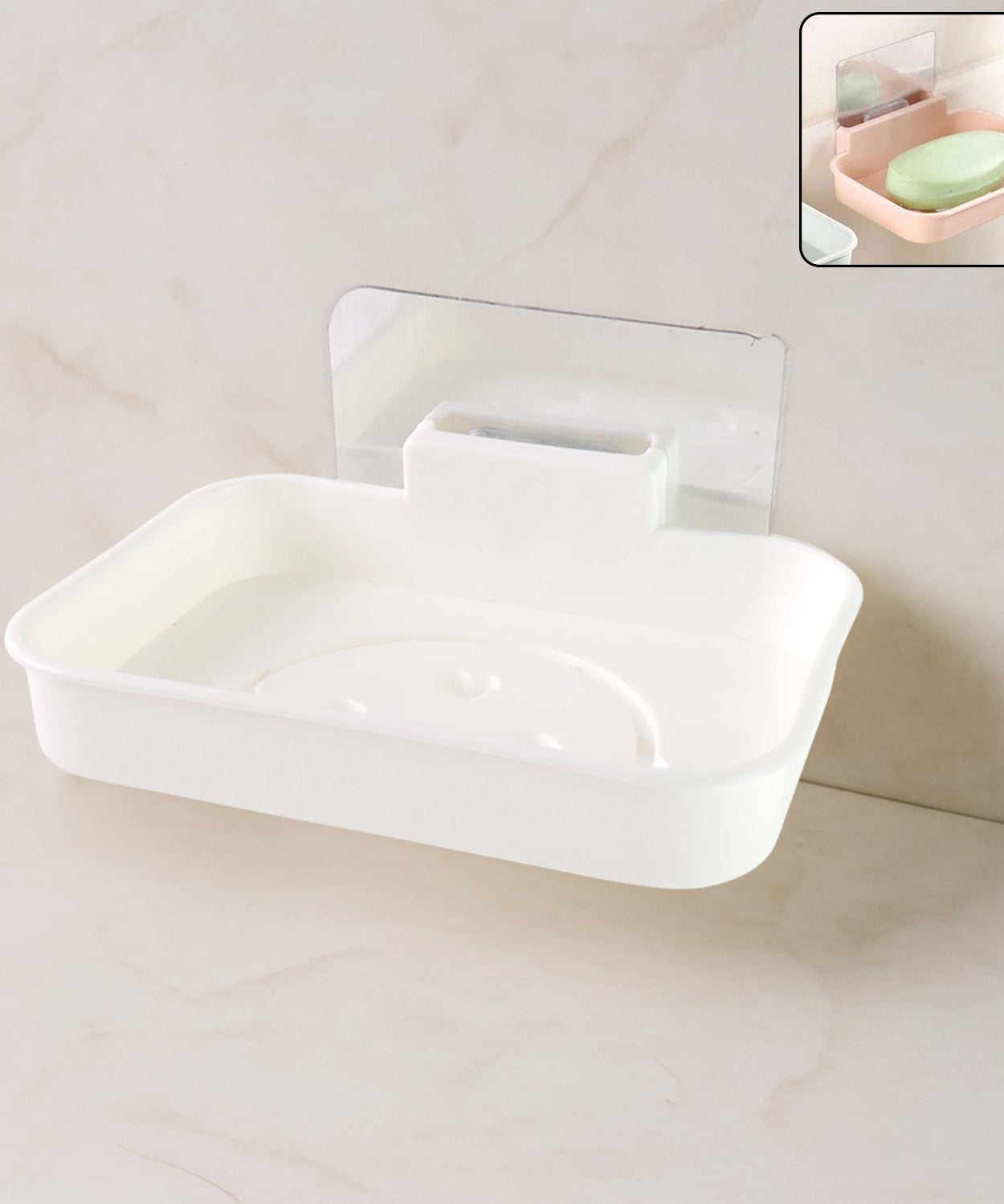 Punch-Free Adhesive Soap Tray for Wall Use