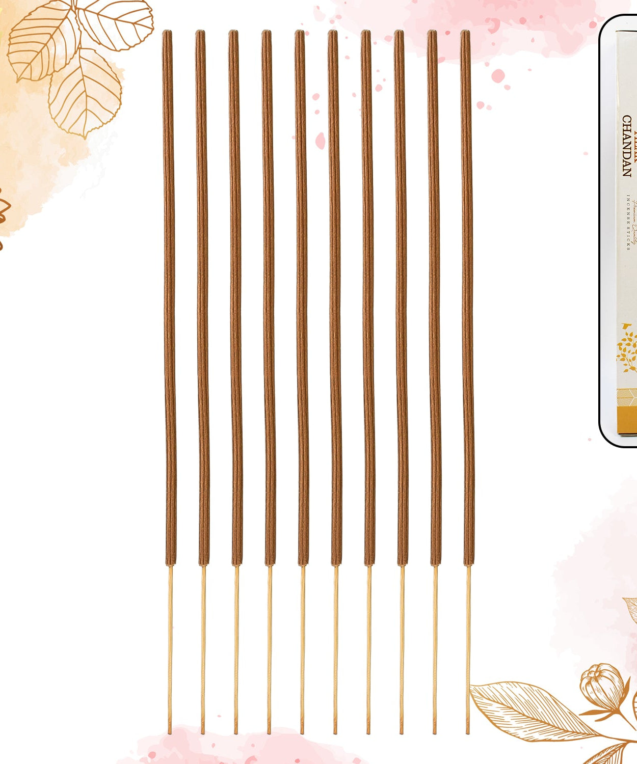 Premium Incense Sticks / Agarbatti for Everyday Use for Home, Office, Meditation and Pooja for Puja, &amp; Other Festive Occassions, Agarbatti (10 Pcs Sticks / 40 Cm / Stand not included / Mix Flavor)