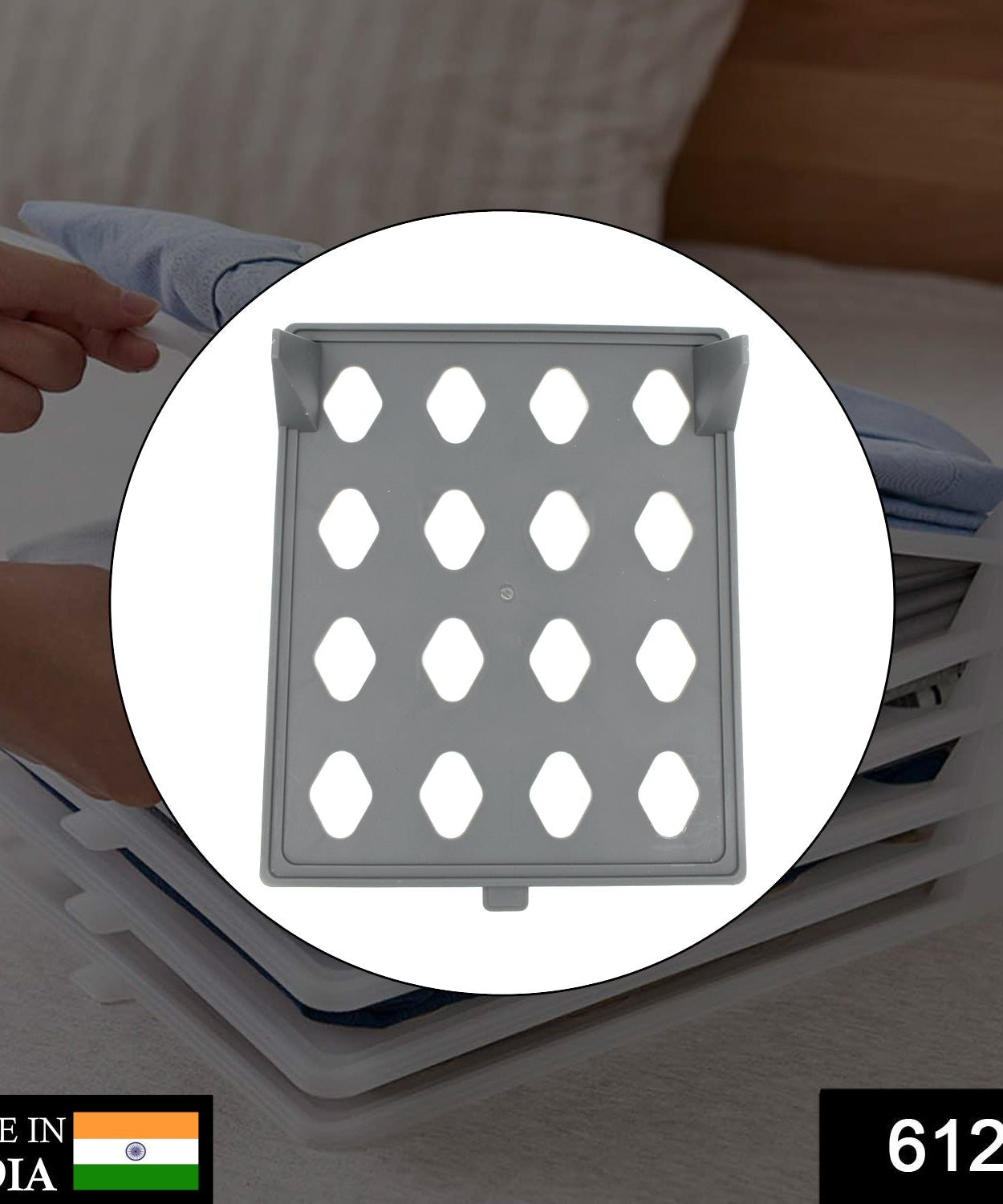 Practical cloth organizer for tidying and arranging clothes in households.