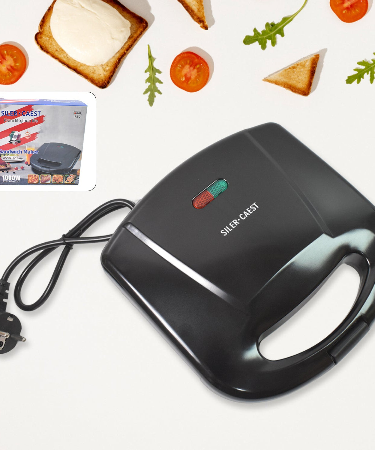 Waffle Maker, Makes 2 Square Shape Waffles| Non-Stick Plates| Easy to Use with Indicator Lights