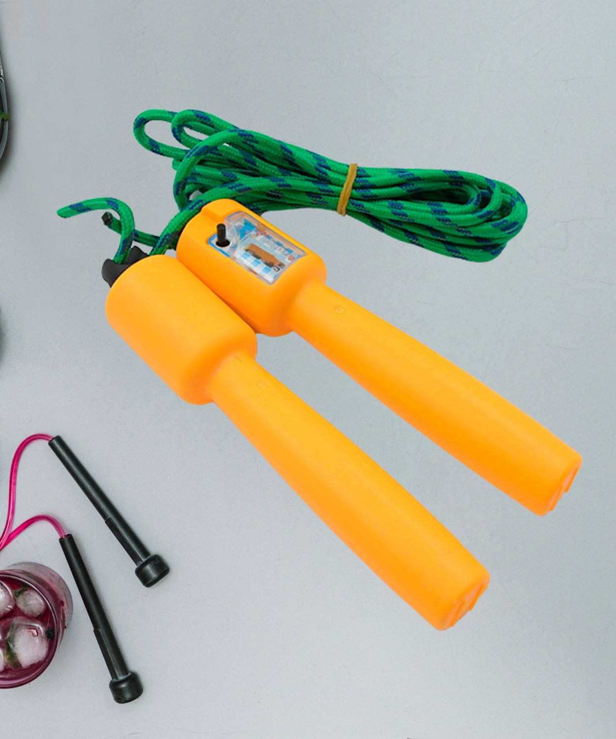 Jump Rope Electronic Counting  Skipping Rope Adjustable Jumping Rope for Men, Women and Children,Fitness Jump Rope for Aerobic Exercise Like Speed Training, Endurance Training and Fitness Gym (2.5Mtr)