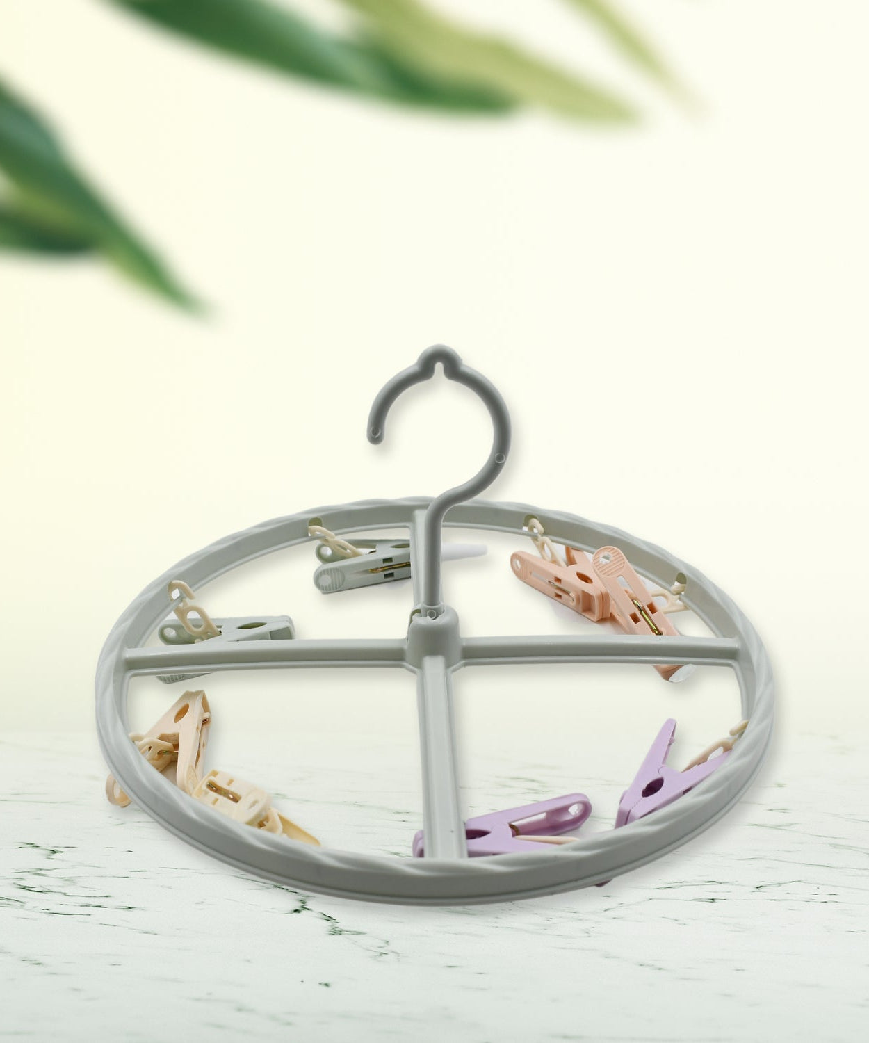 Multi-use drying rack for laundry with 8 clips