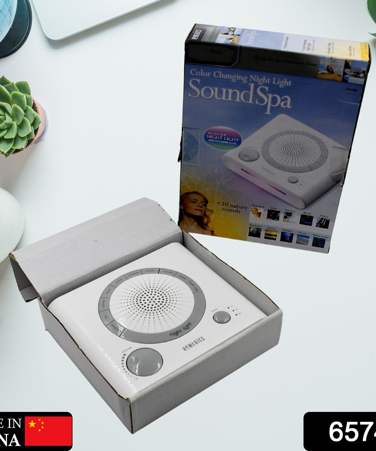 Sleep machine featuring high-fidelity soothing sounds and auto-off timer.