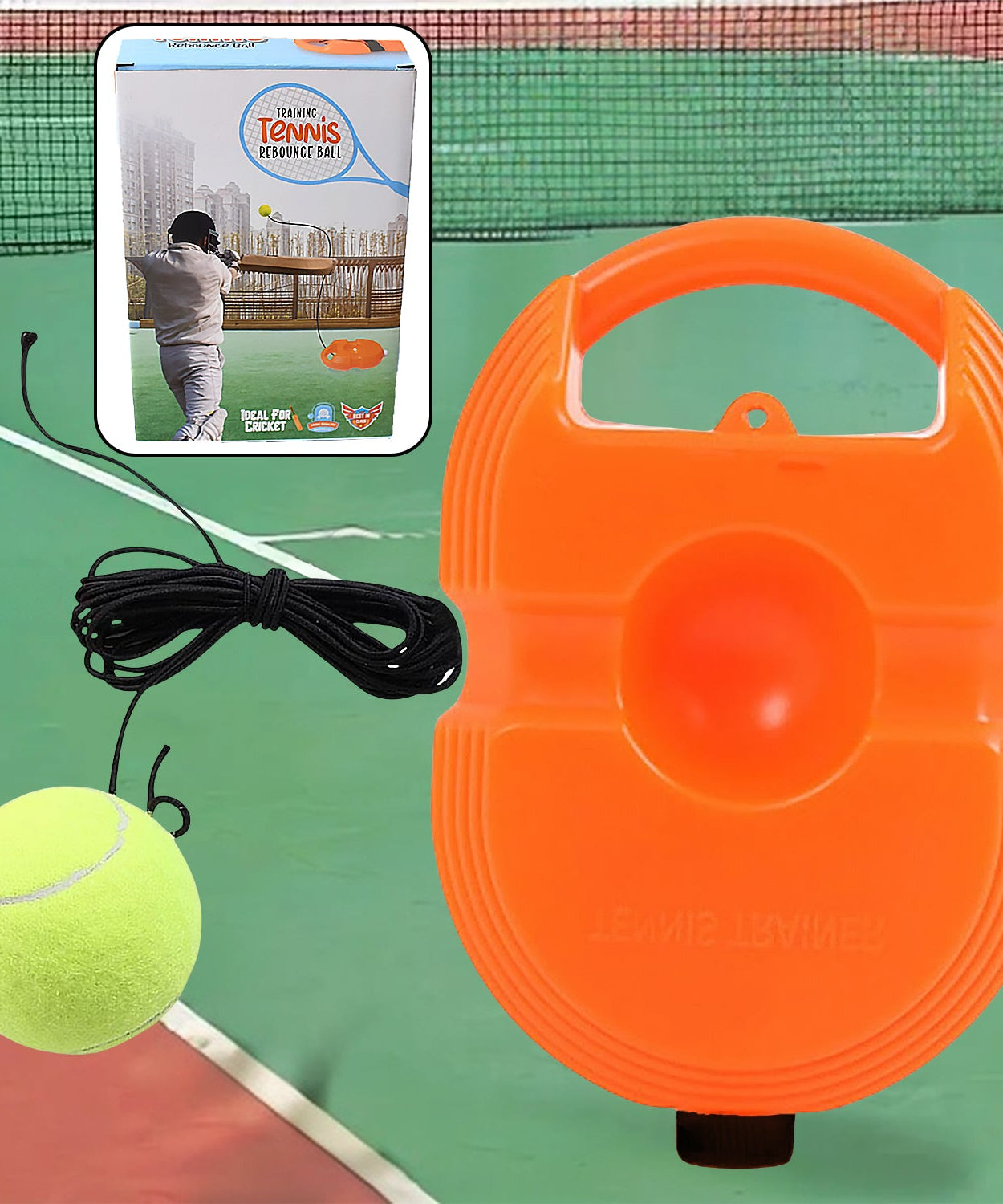 Tennis Trainer Rebound Ball with String, Convenient Tennis Training Gear, Tennis Practice Device Base for Kids Adults