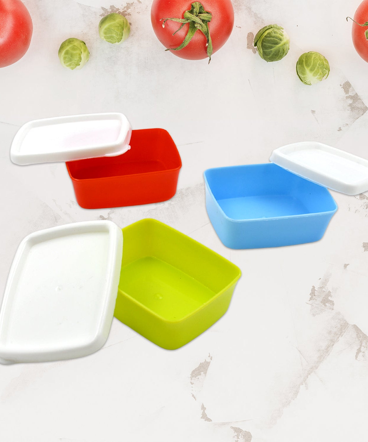 3-Piece Multicolor Airtight Container Set – Rectangular Food & Fridge Storage