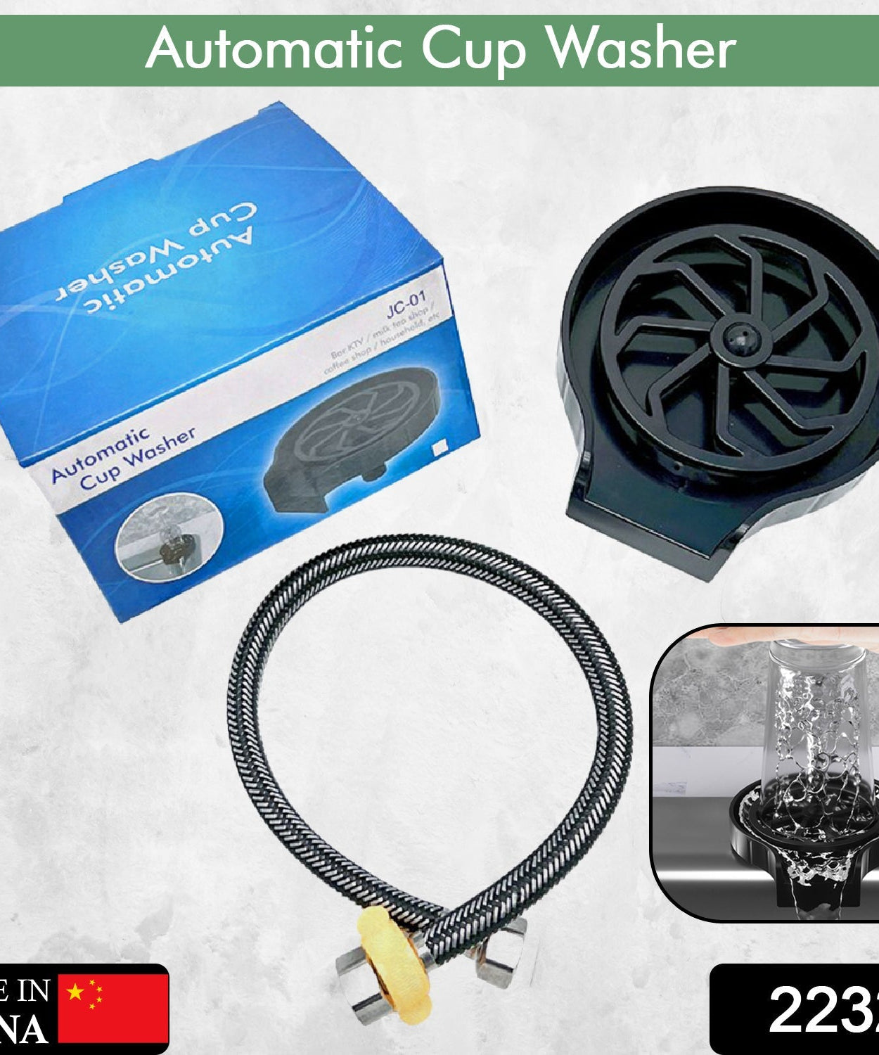 Black kitchen cup rinser