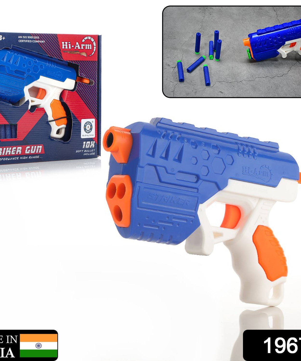 Hi-Arm gun with foam bullets.