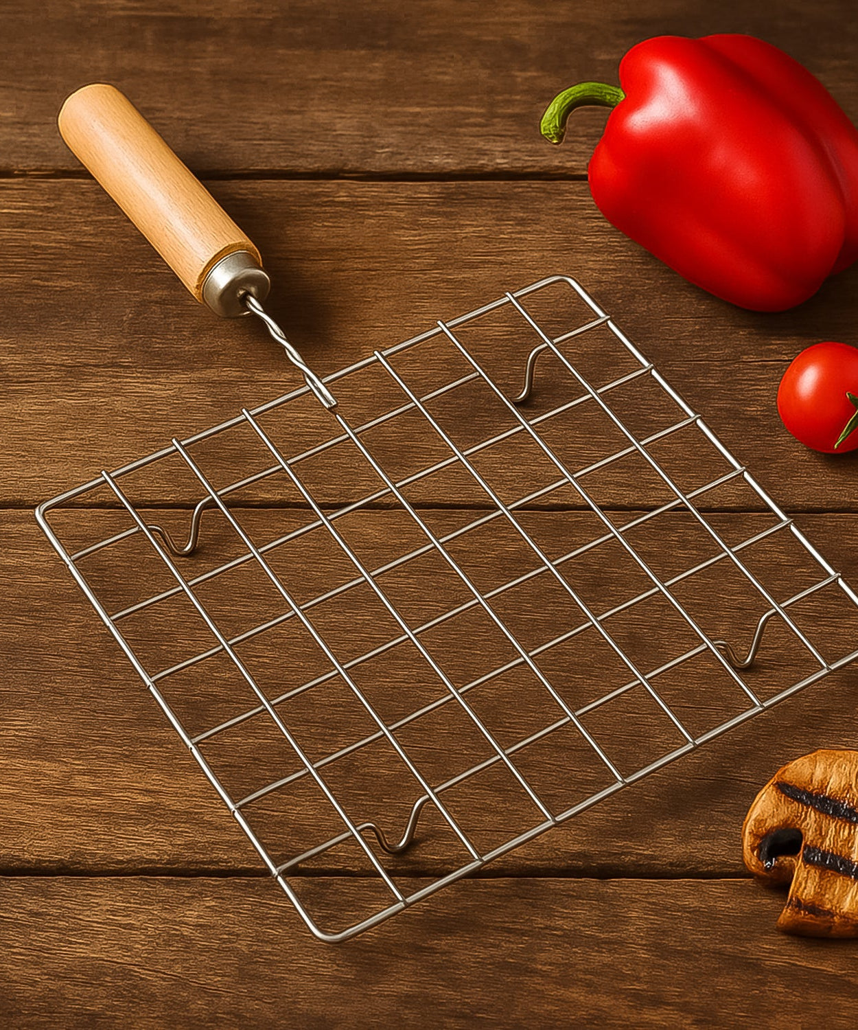 Stainless Steel Square Papad Jali 