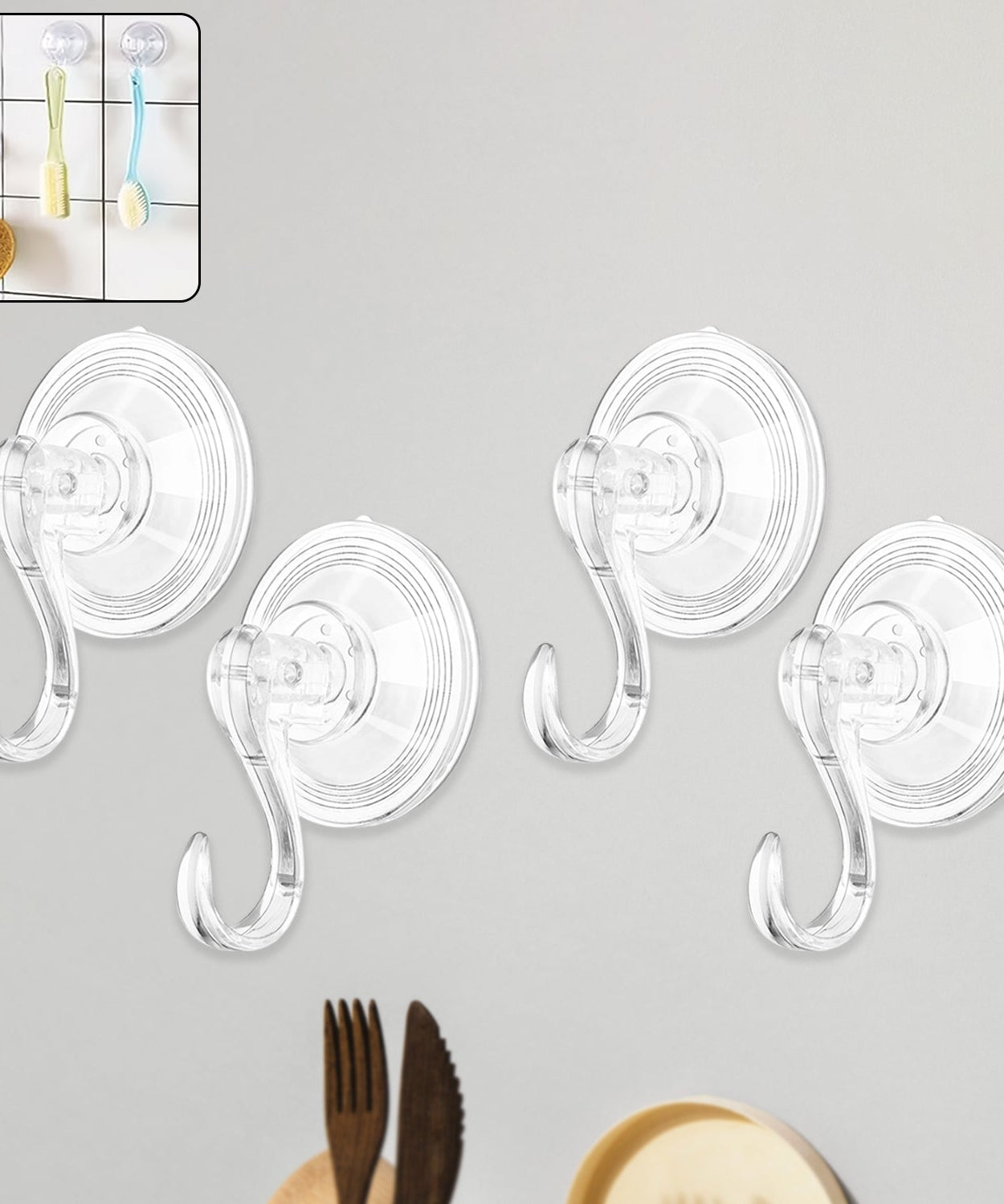 Hold Fast Plastic Cup Hooks