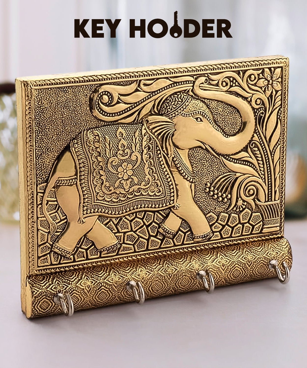 Elephant Charm Key Holder