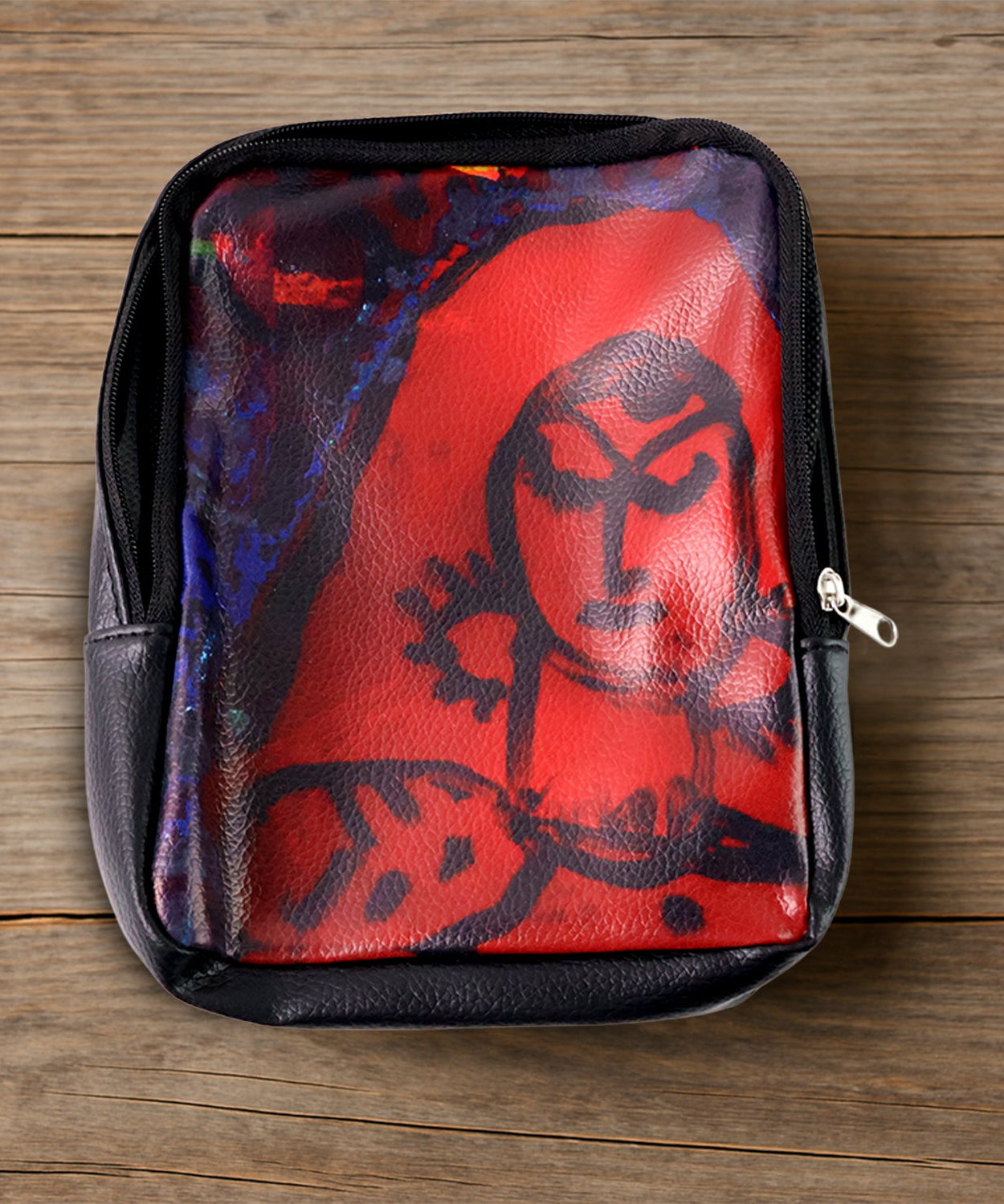 Handcrafted Multipurpose Zipper Pouch with Traditional Art Print