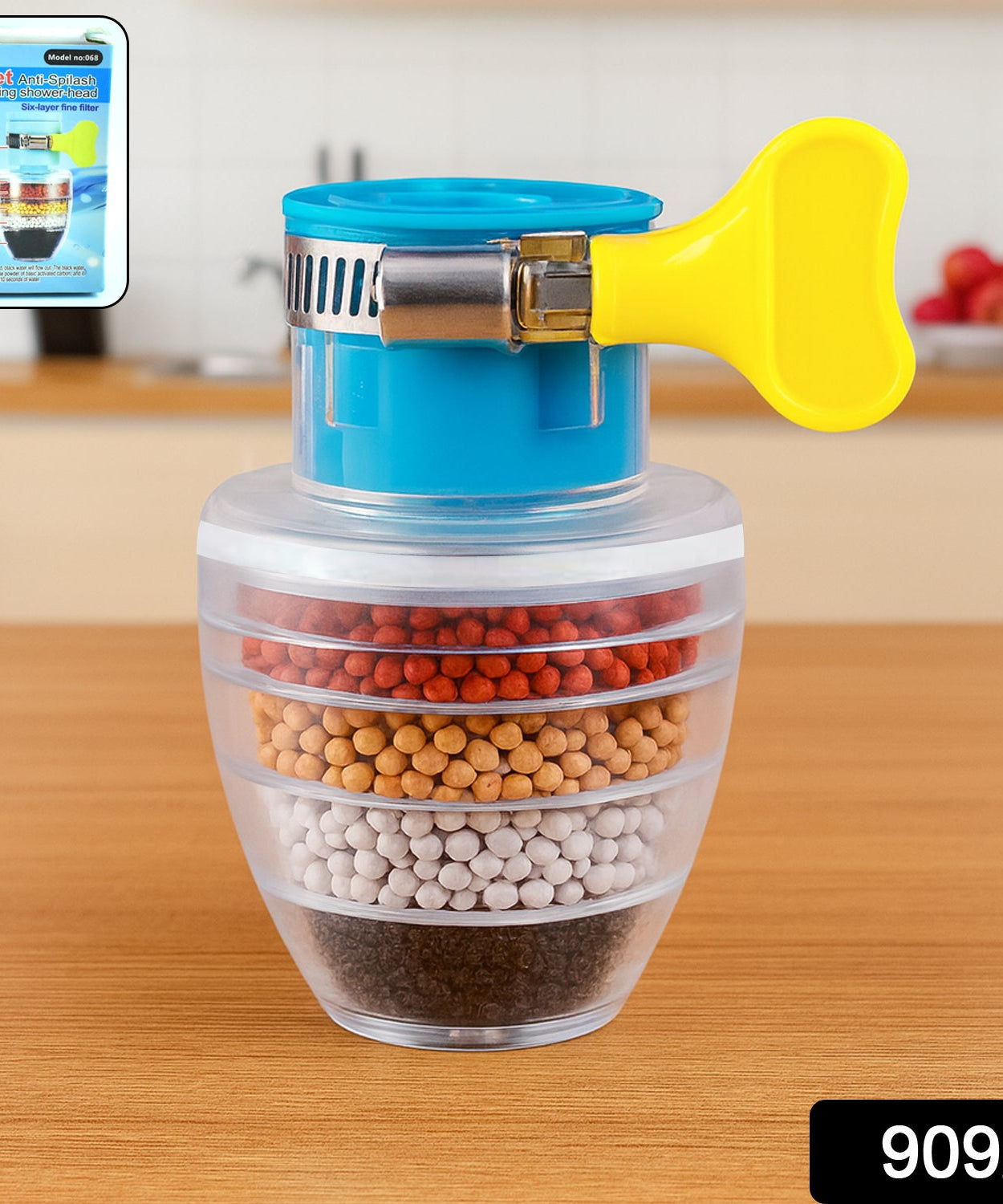 Water Faucet, Clean Purifier Filter Cartridge Water Tap, Upgrade Universal Interface Faucet Filter (Six Layer Purifier)