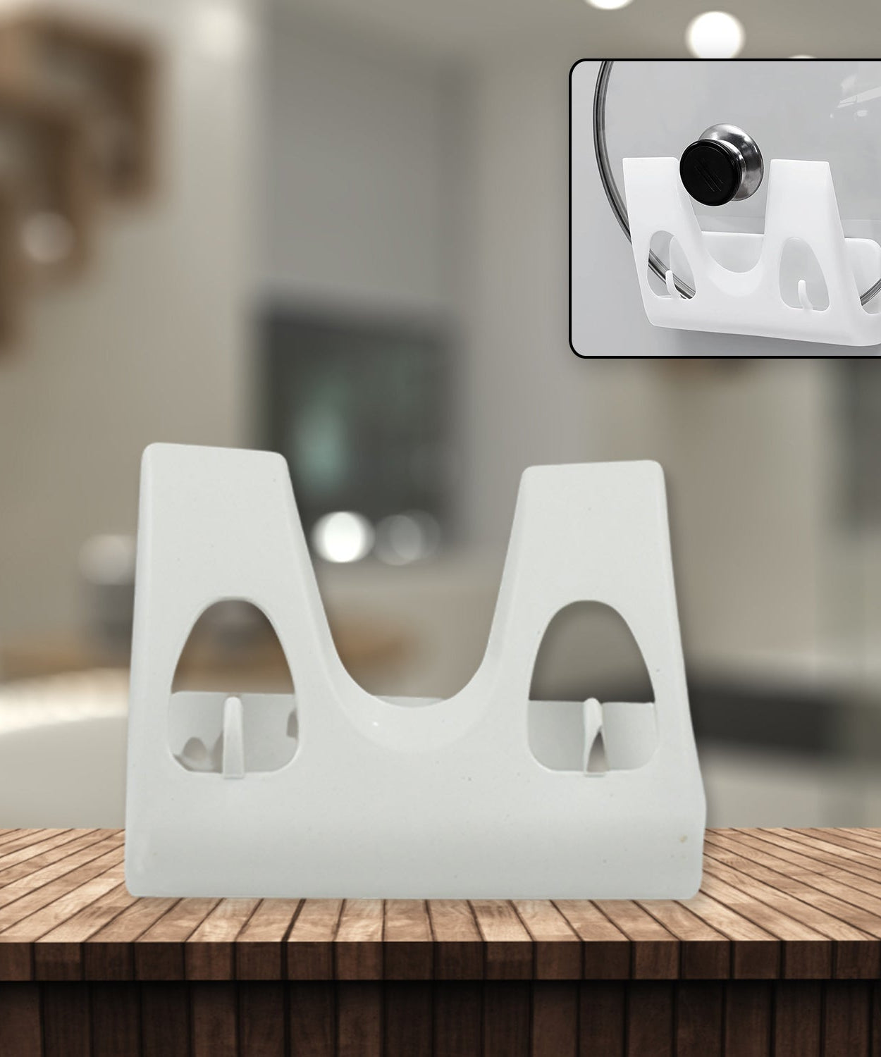 Dish rack with pot lid holder