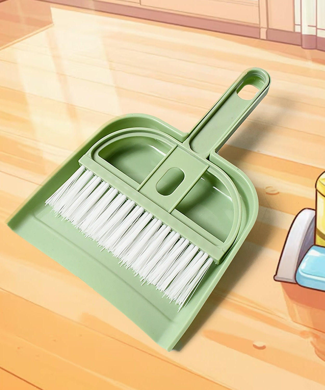 Small dustpan with brush set for quick cleaning