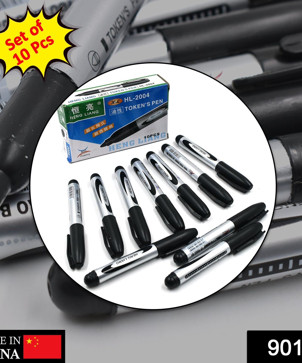 10 pack black markers for writing