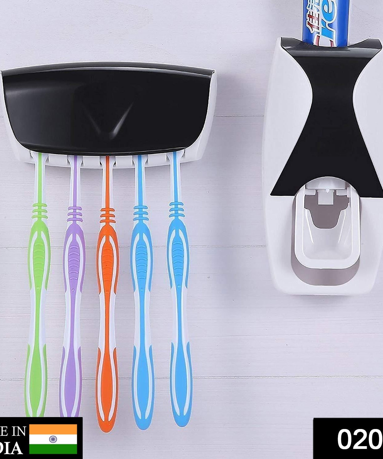 Toothbrush holder with toothpaste dispenser