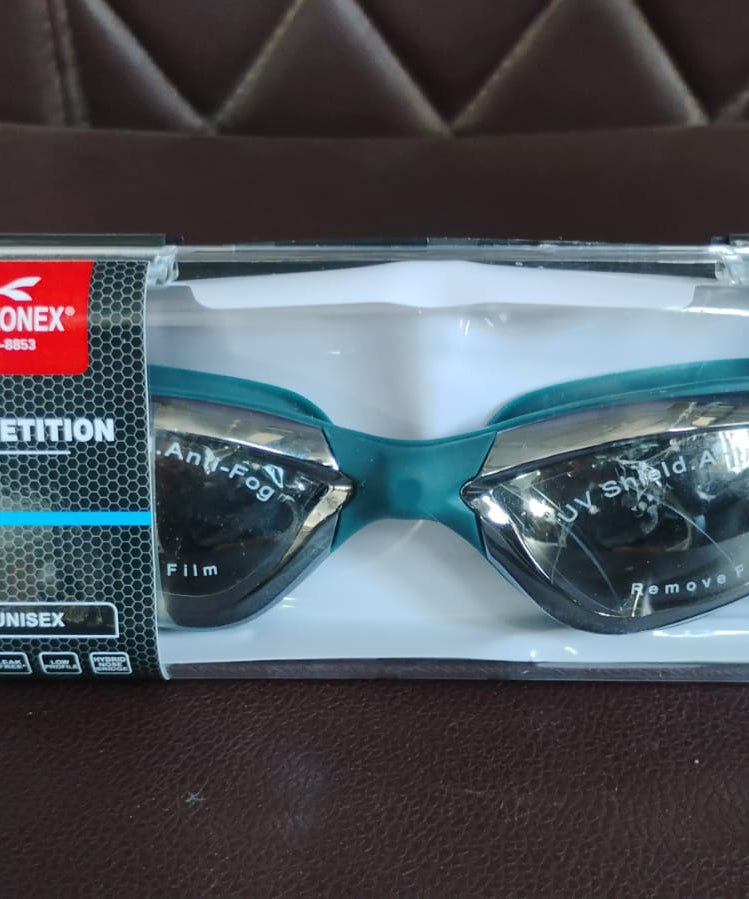 Knx Professional Anti-Fog UV Protection Swimming Goggles with Mirrored Lenses and Earplugs