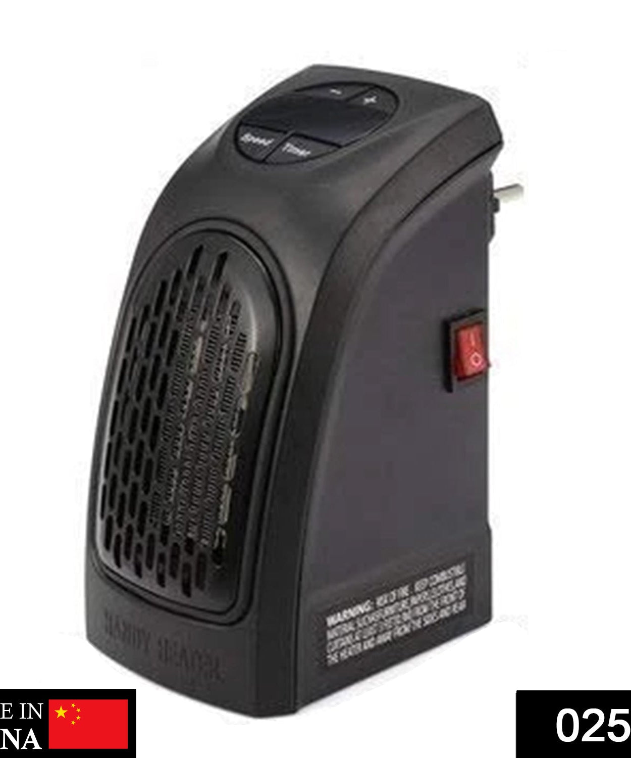 Portable plug-in wall heater, 400W, for small spaces.