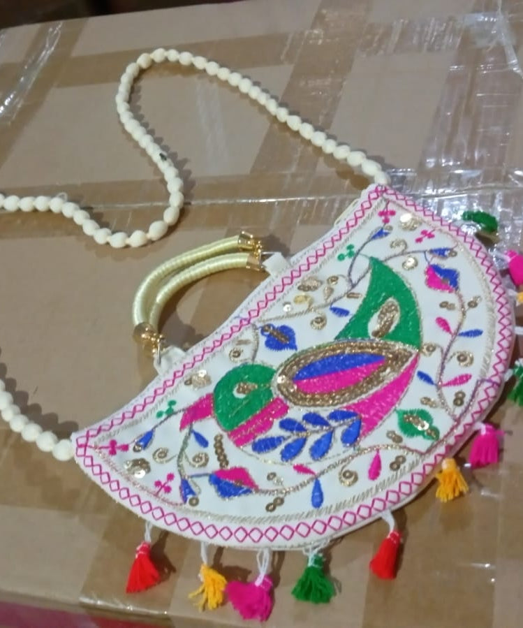 Traditional handbag, Rajasthani Jaipuri Cotton Bag (1 Pc)