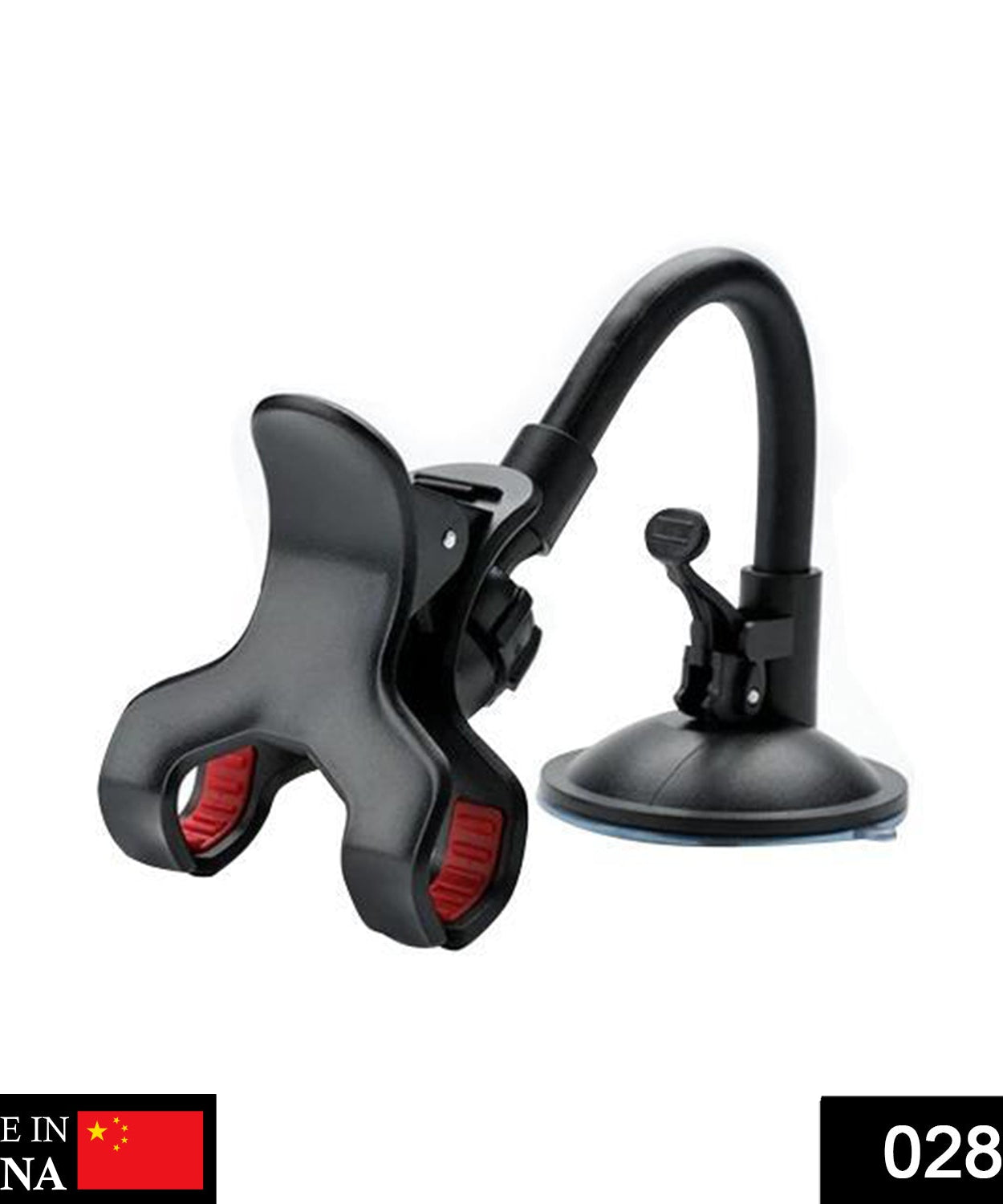 Compact cell phone holder in use