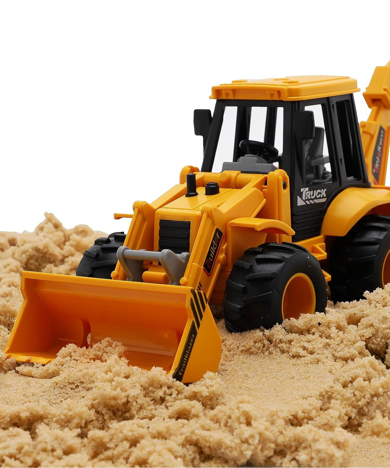 LALA Friction Powered JCB Style Backhoe Loader Construction Toy Truck for Kids (1 Pc)