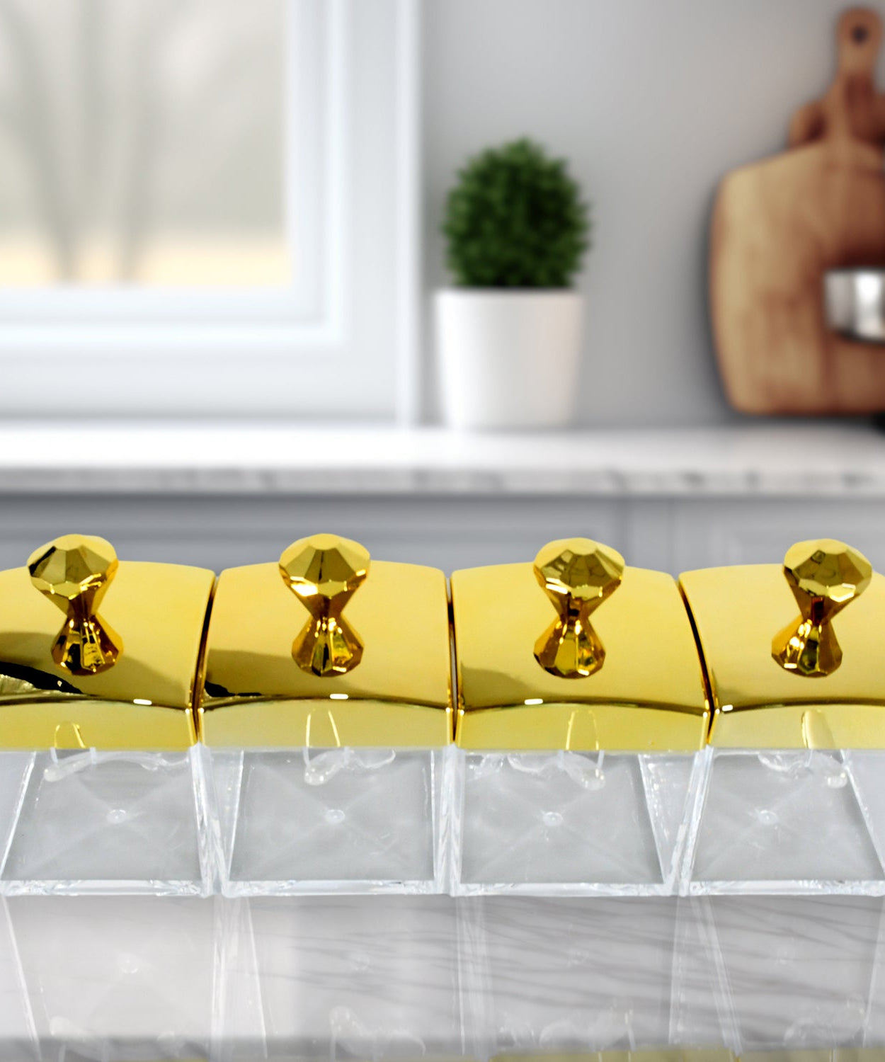 Storage Jar Set One Set with 4 Jars with Lids, Tray & 4 Spoon for Coffee, Tea, Sugar for Storage jar With Tray for Home Kitchen