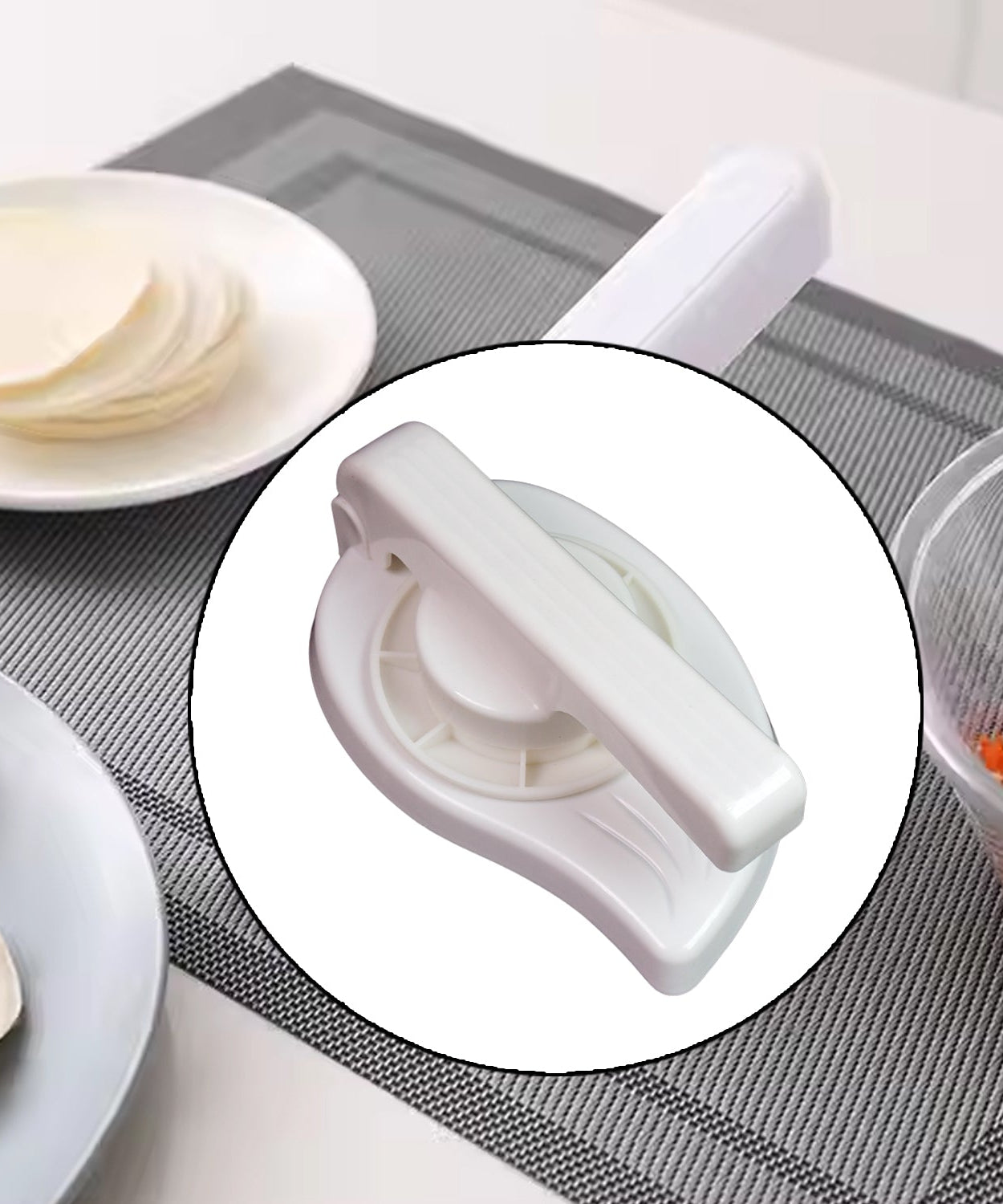 Plastic Puri Press Maker (1 Pc): Easy Chapati Roti Press (Kitchen)