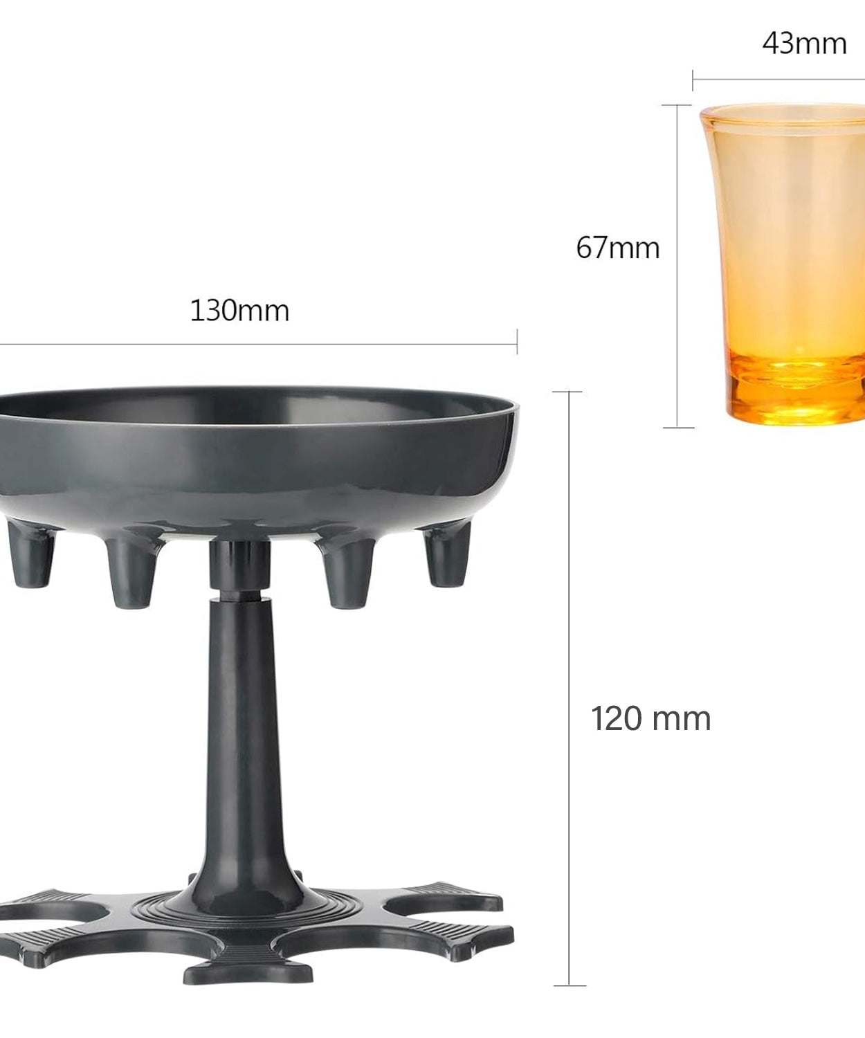 6 shot Win glass dispensers With tray & 6 Pcs Glass