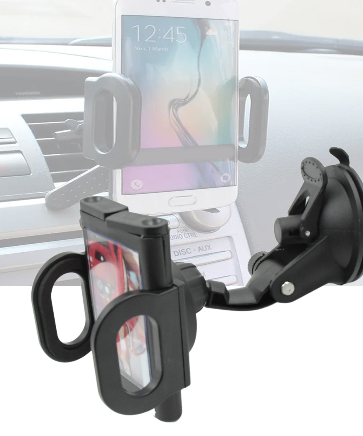 Versatile car holder for gadgets