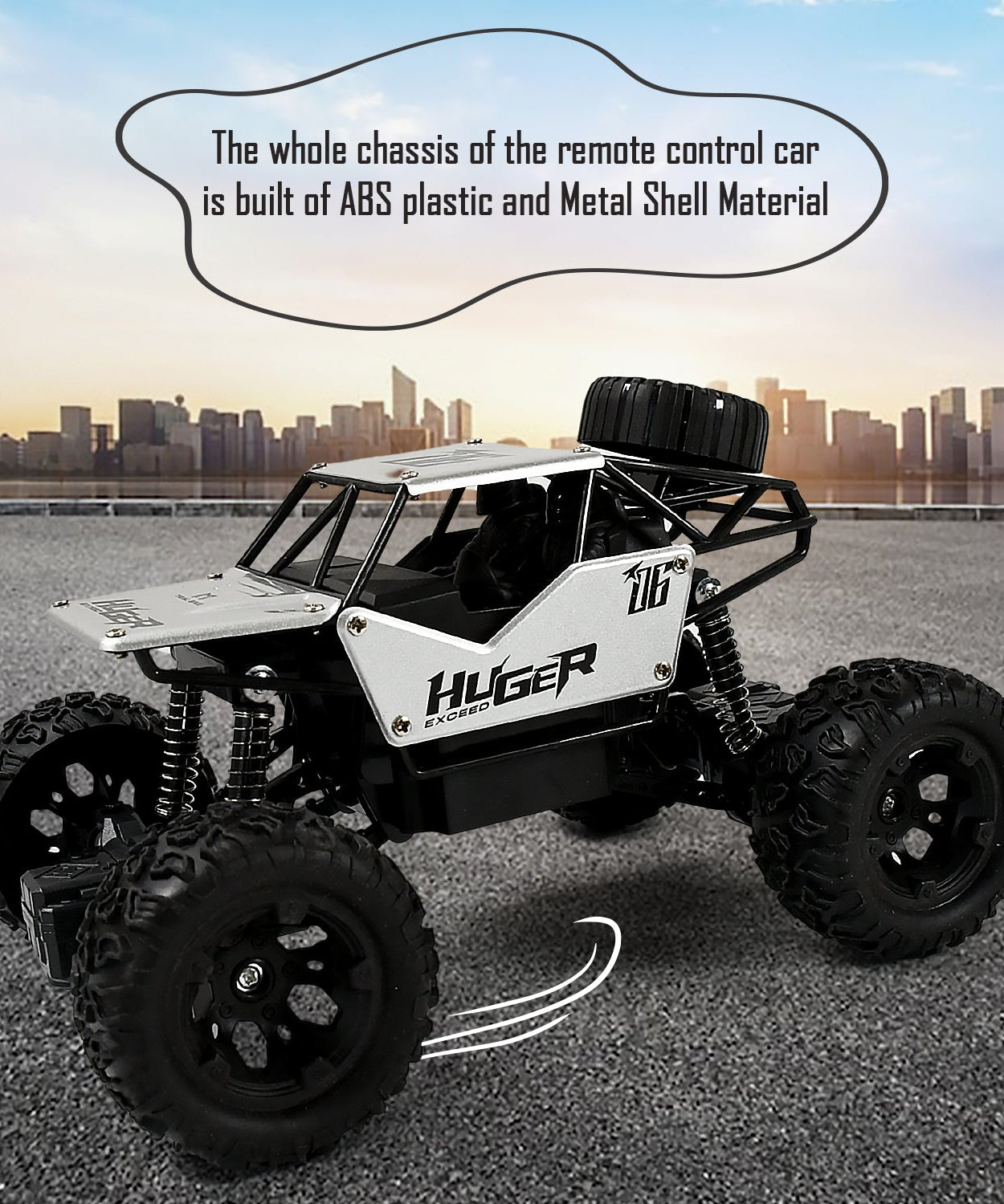 Rock Crawler Monster RC Truck All Terrain Stunt Racing Car Rechargeable Indoor Outdoor Toy Car